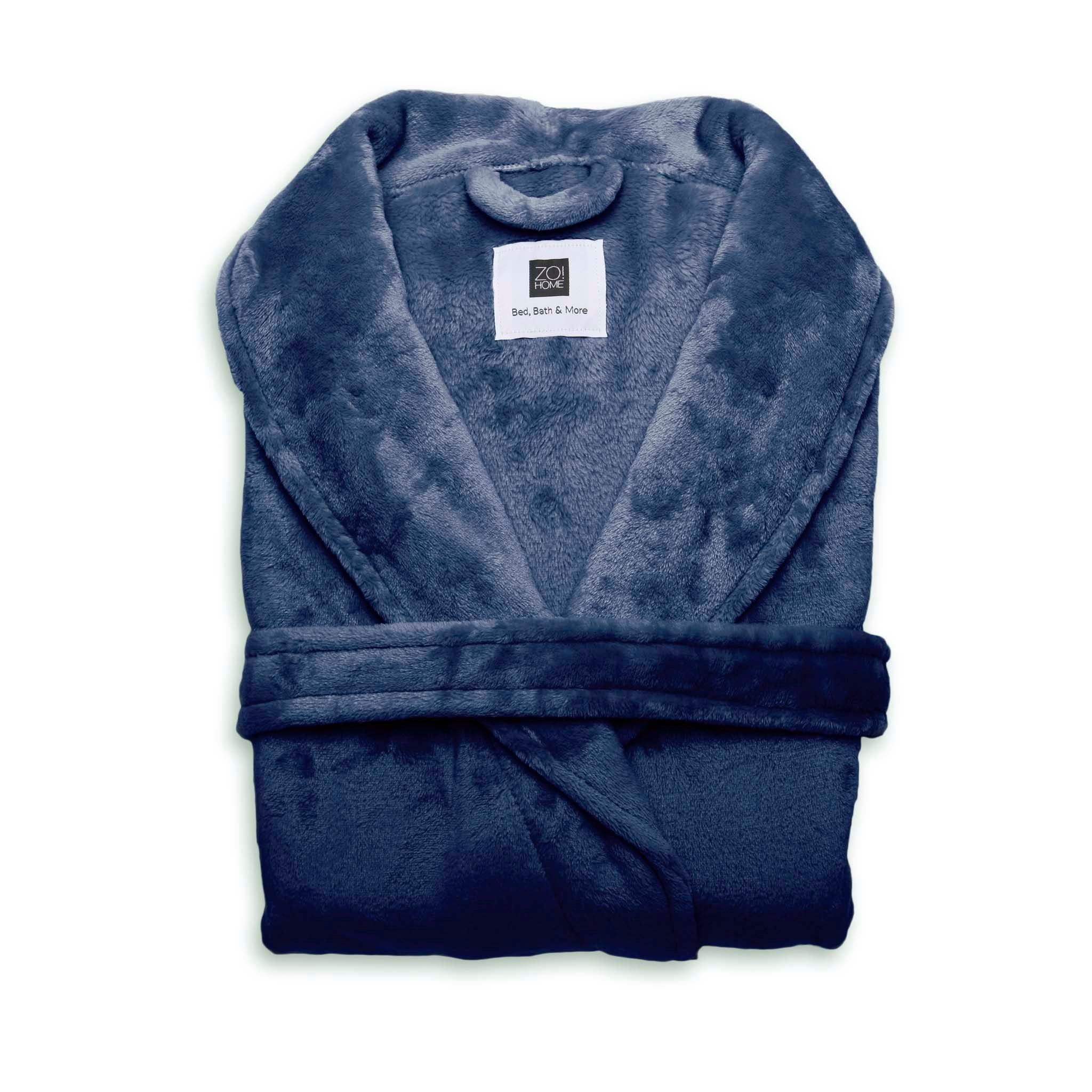 1 Frottee Indigo Größe: L, Polyester 100% Zo!Home Herren Morgenmantel Bademantel x Bademantel Blue, Bademantel Bademantel Damen Zo!Home und