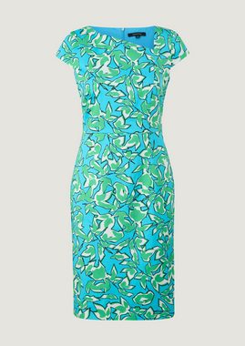 Comma Minikleid Kleid aus Baumwollsatin Ziernaht