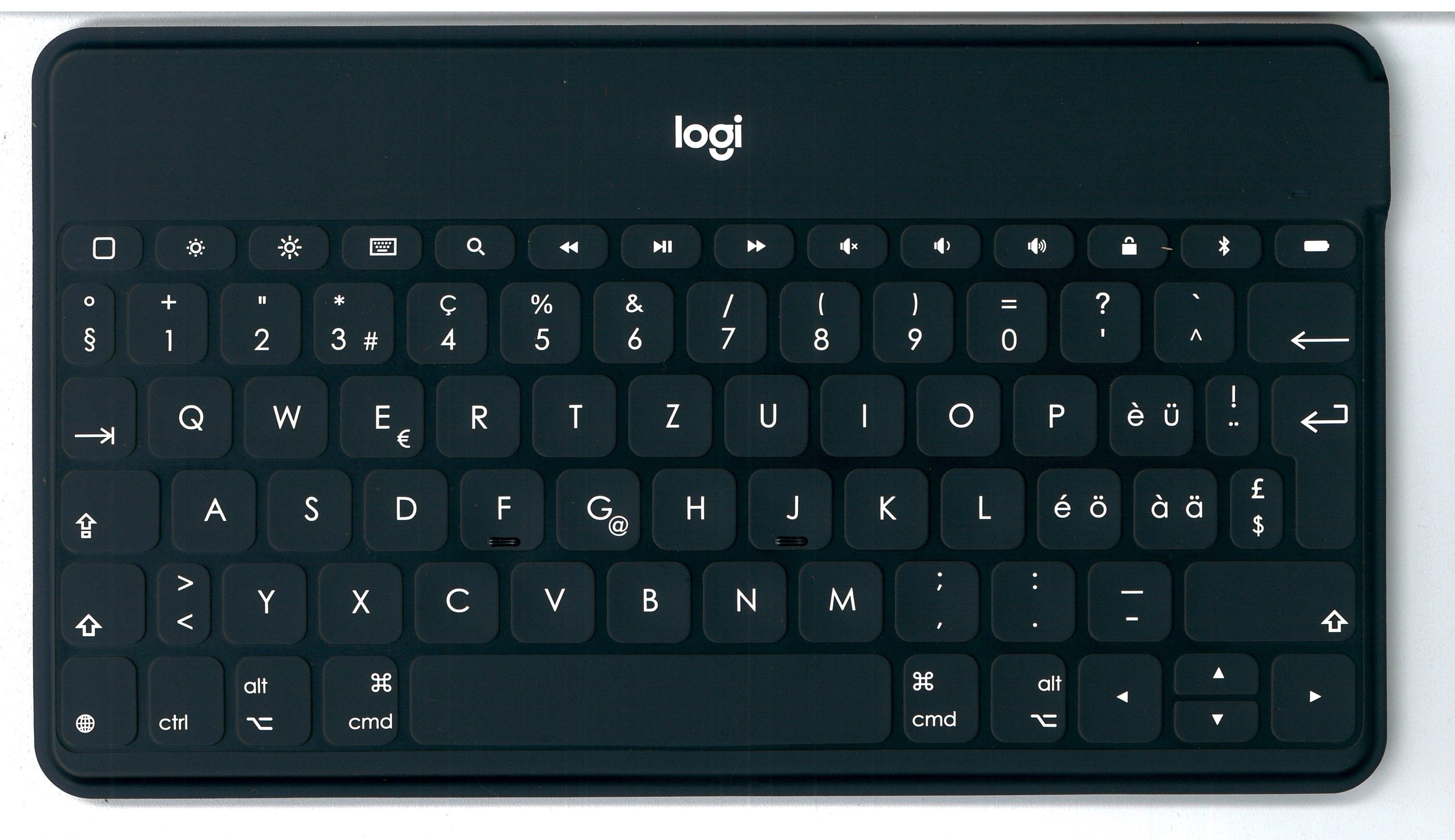 Logitech Keys-To-Go Tastatur für iPhone, iPad, Apple TV Schweizer QWERTZ Apple-Tastatur