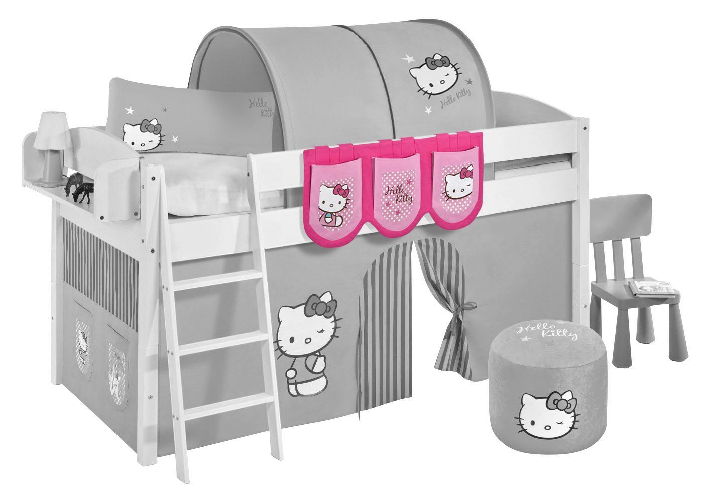 Lilokids Betttasche Hängetaschen Hello Kitty Lila - für Hochbett, Spielbett und Etagenbett, 100% Baumwolle