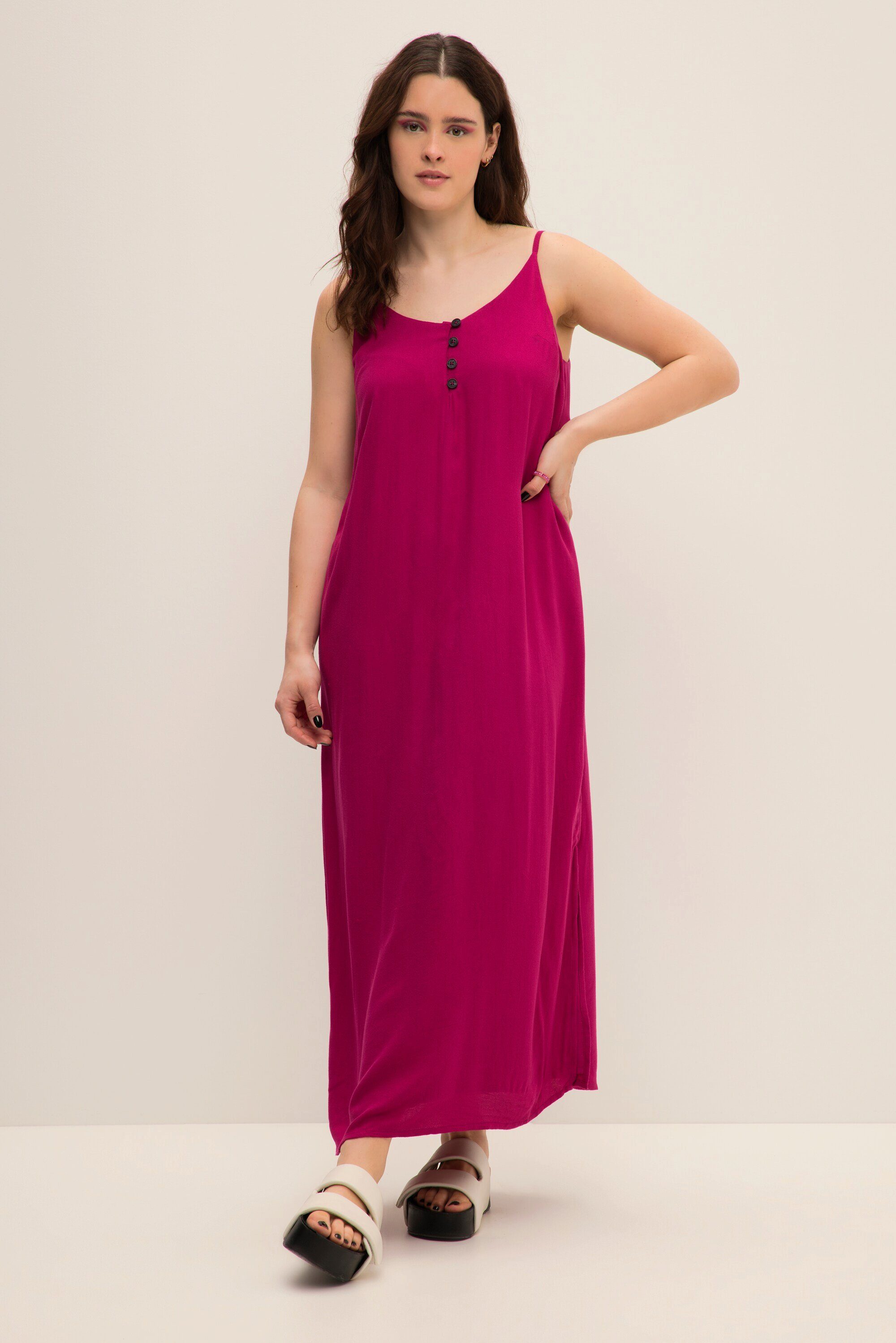 Studio Untold Maxikleid Maxikleid A-Line V-Ausschnitt günstig online kaufen