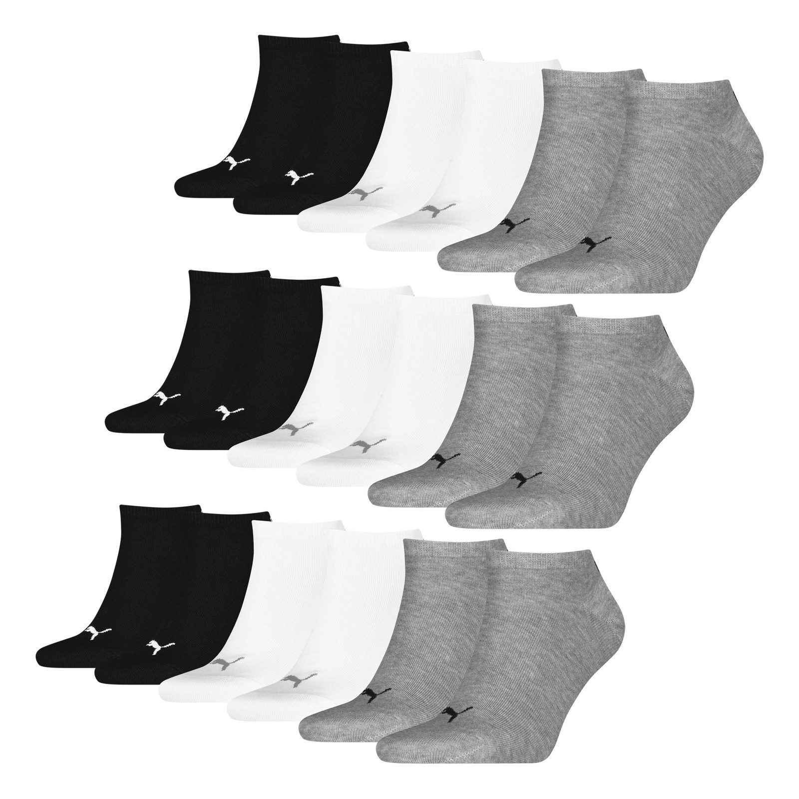 PUMA Sneakersocken Soft Cotton (9-Paar) mit Cat-Logo und PUMA-Schriftzug