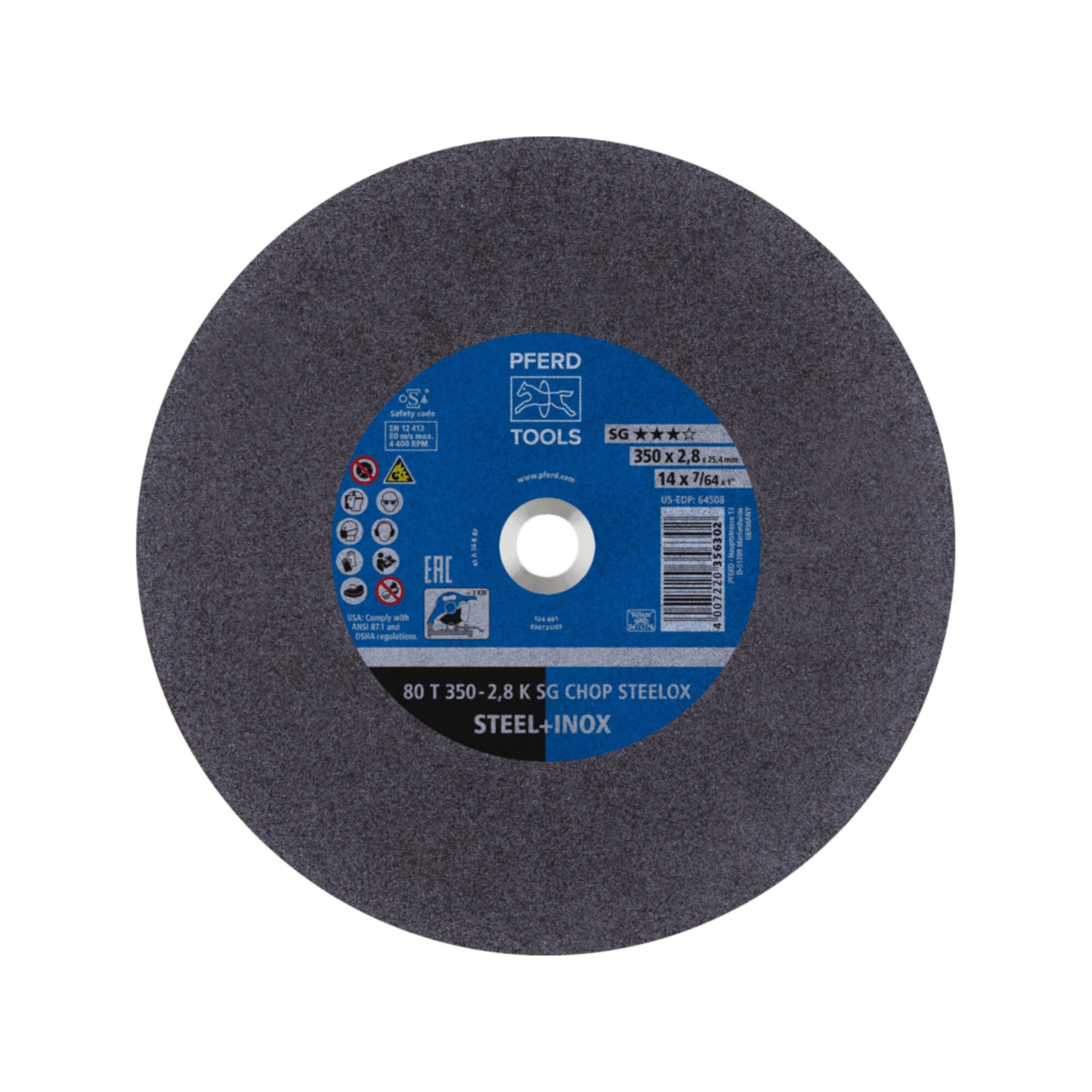 Pferd Trennscheibe PFERD TOOLS Trennscheibe Metallkreissäge T 350x2,8x25,4 mm Leistungs-L