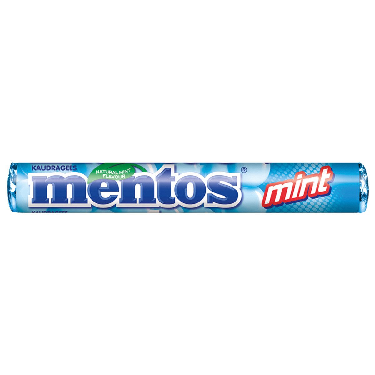 MENTOS Süßigkeit, Mentos Mint Dragees knackige Kaubonbons mit frischem Minzgeschmack 38g