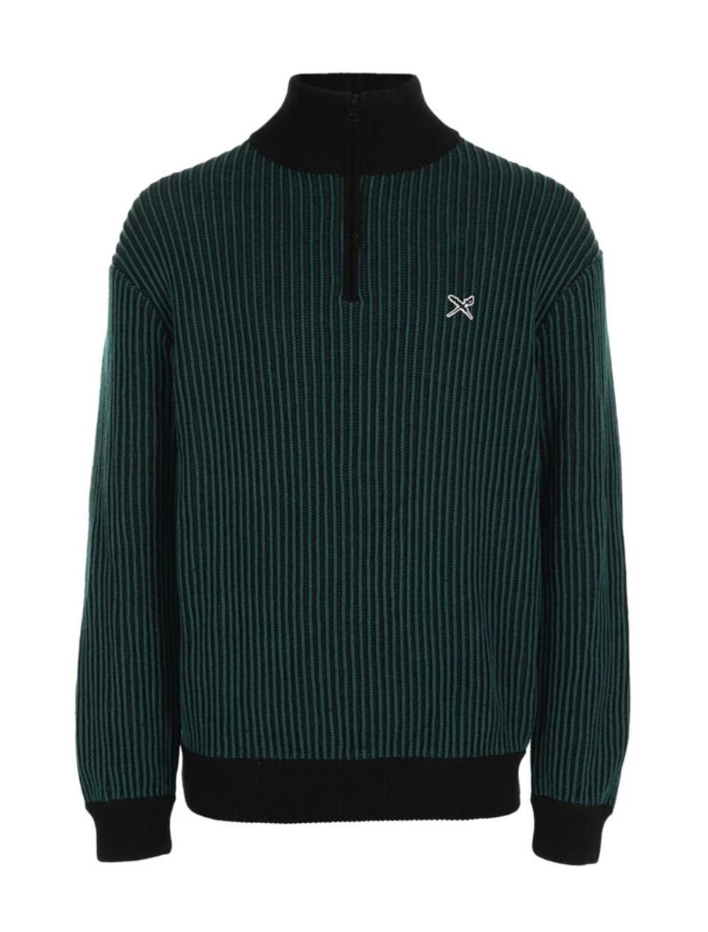 iriedaily Sweatshirt Pullover Iriedaily La Flag Troyer zweifarbiger Streifeneffekt