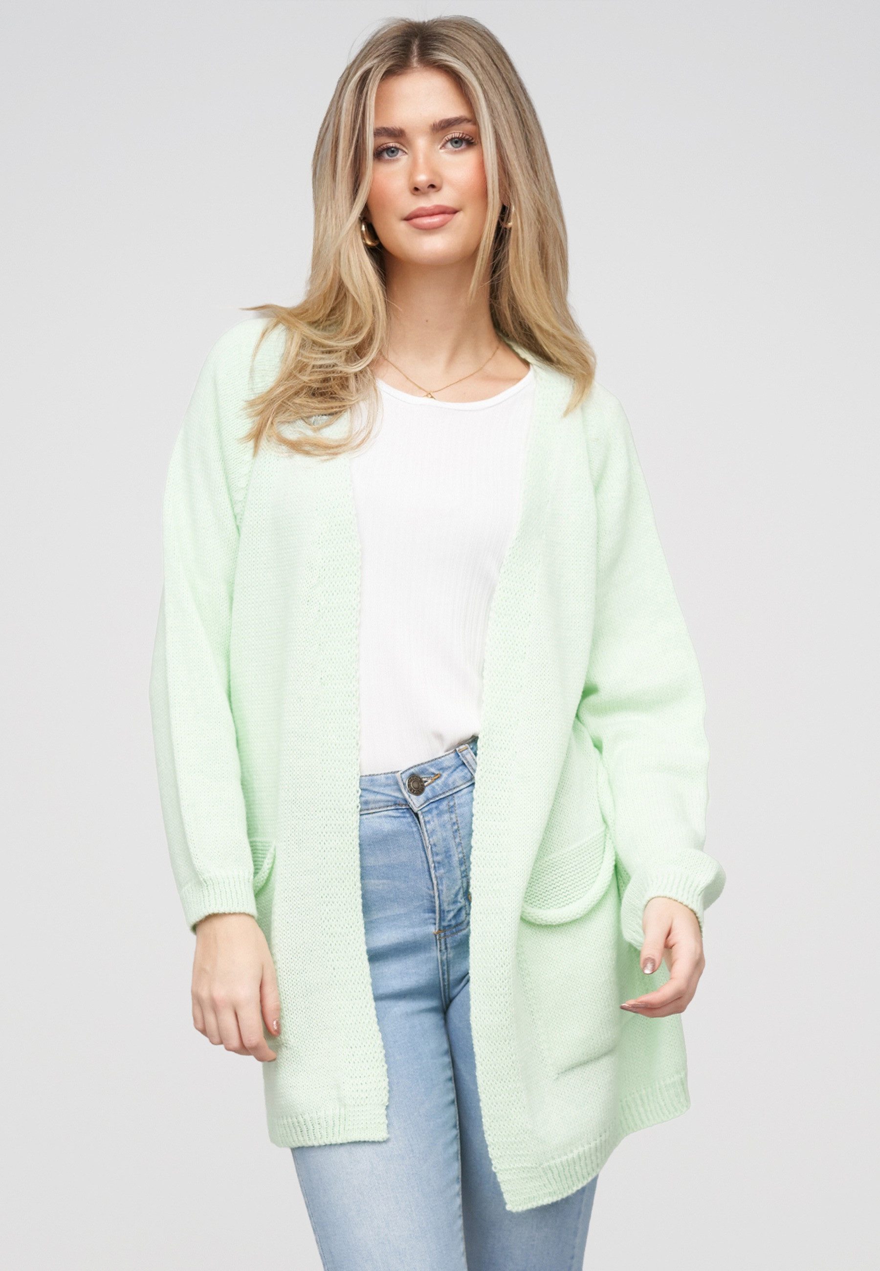 CLOUD 5IVE Cardigan CLOUD 5IVE Long Open Cardigan with 2 Pockets (1-tlg)