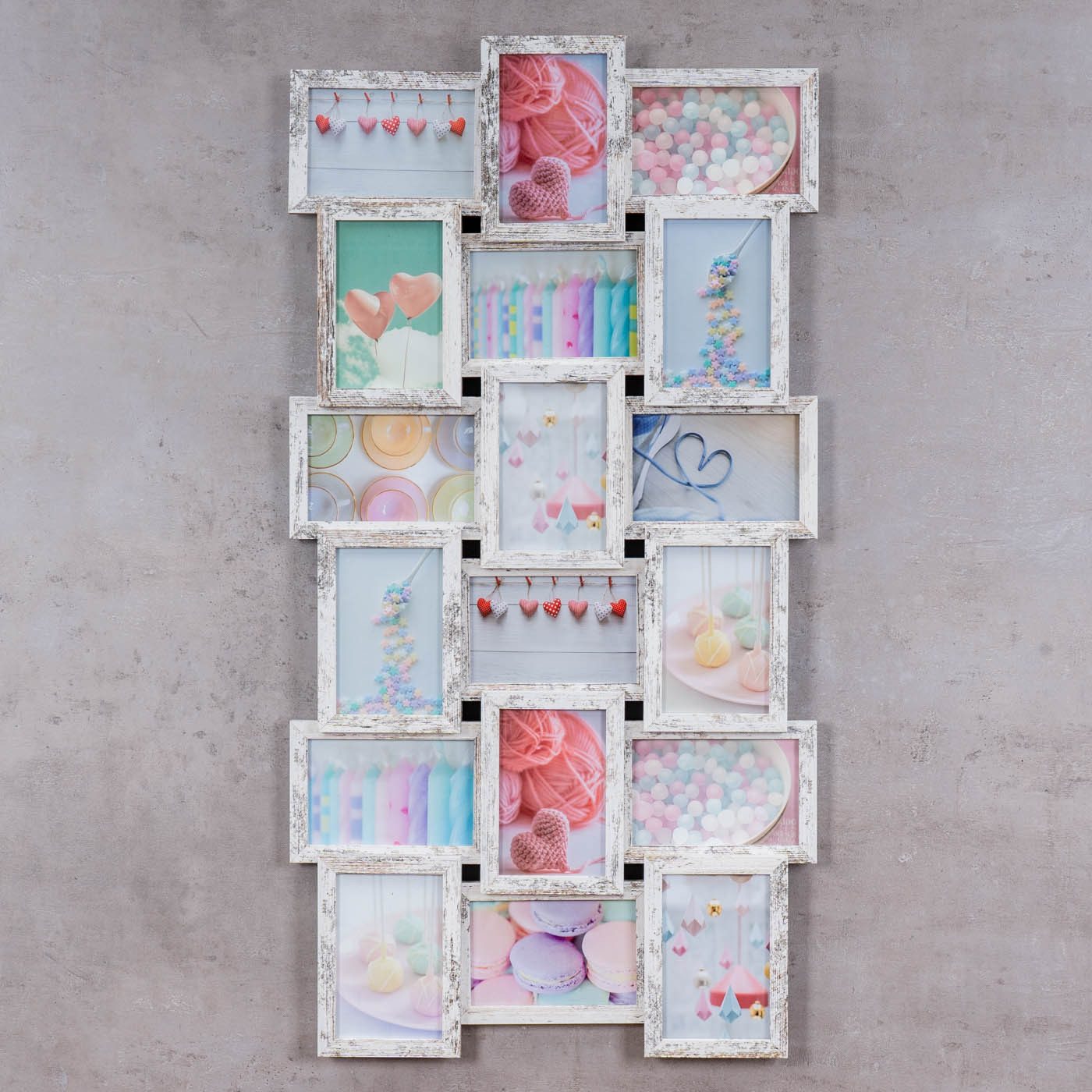 Levandeo® Bilderrahmen Collage, Bilderrahmen Collage 44x85cm günstig online kaufen