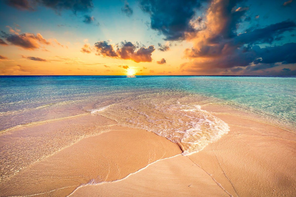 Papermoon Fototapete Tropischer Strand Malediven