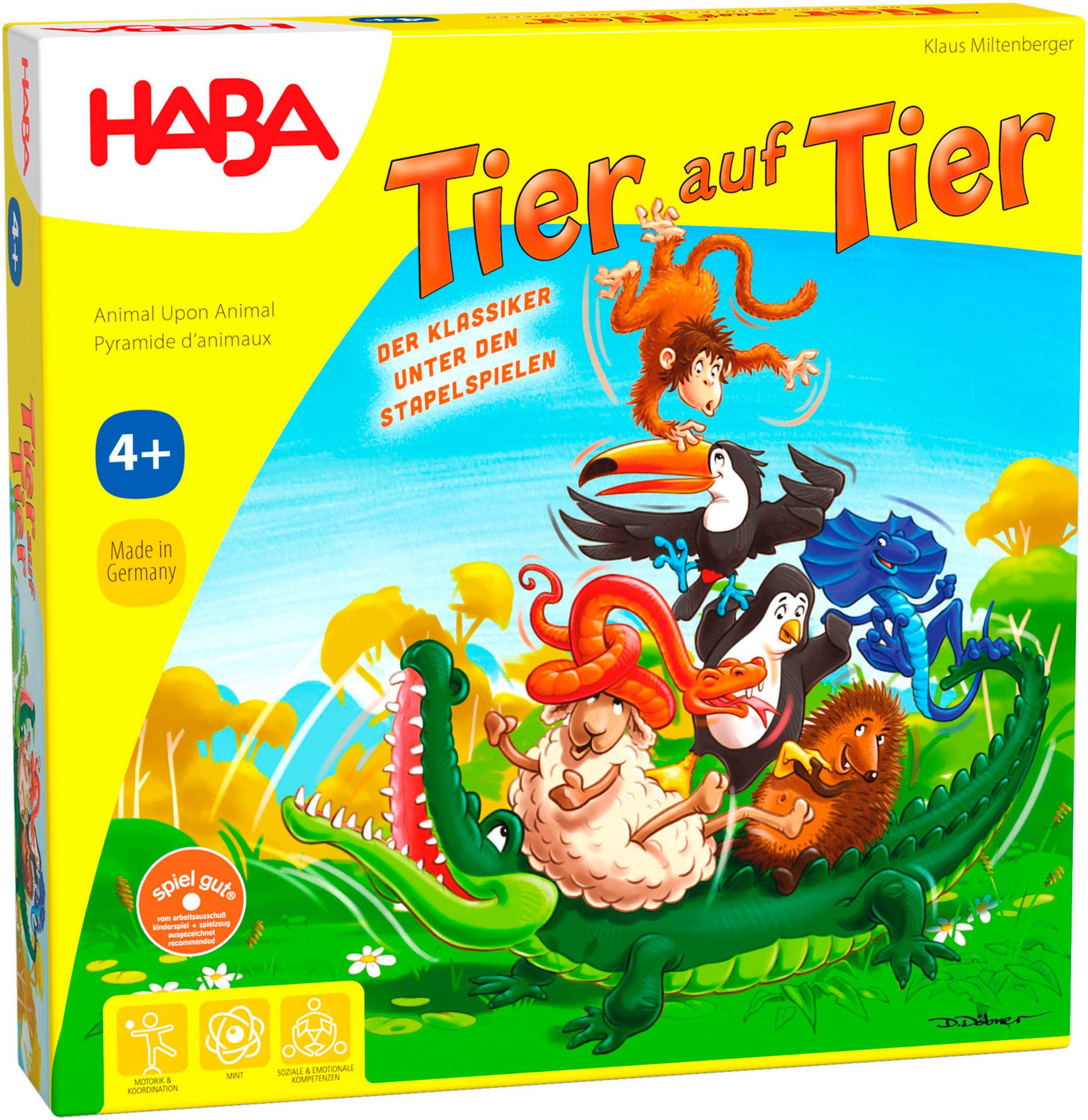 Haba Spiel Tier auf Tier - Der Klassiker unter den Stapelspielen, Stapelspiel