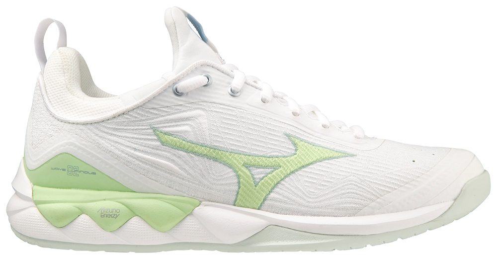 Hallenschuh LUMINOUS Wht/GlacialRidg/PatGreen 2(W) 35 WAVE Mizuno