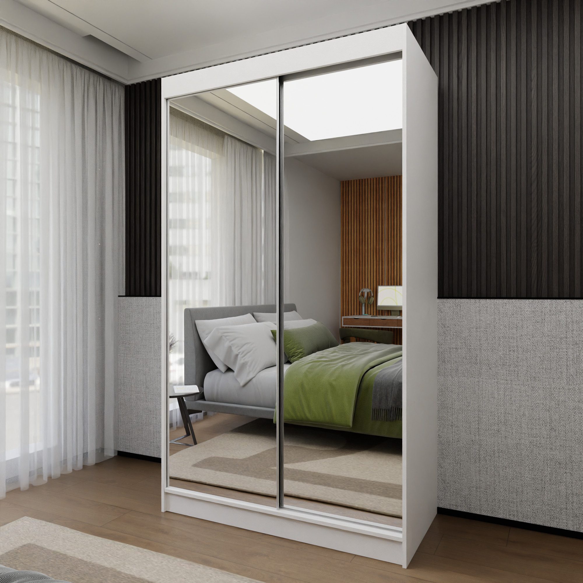 Beautysofa Schiebetürenschrank Doroti (modernes Garderobeschrank, 120, günstig online kaufen