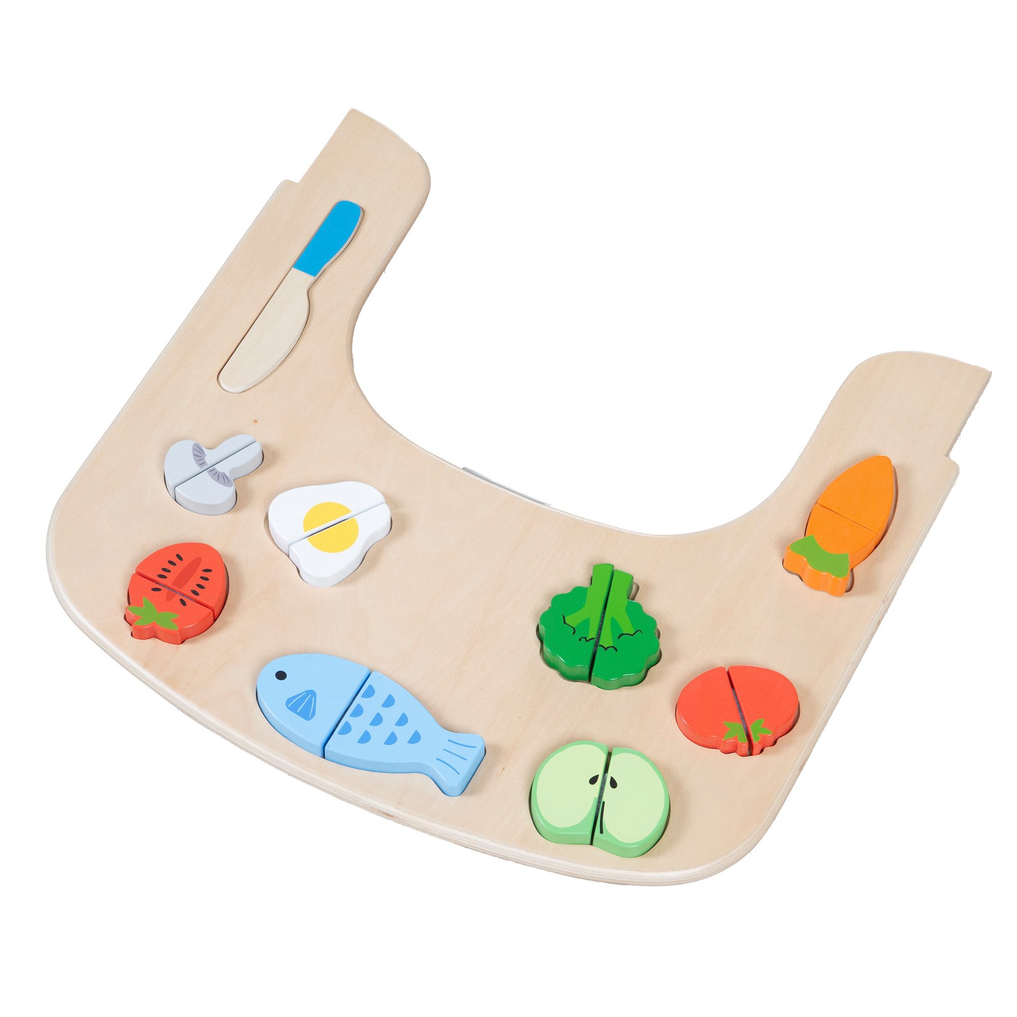 Hochstuhltablett Montessorri Essbrett mit Spielelementen - Spielbrett