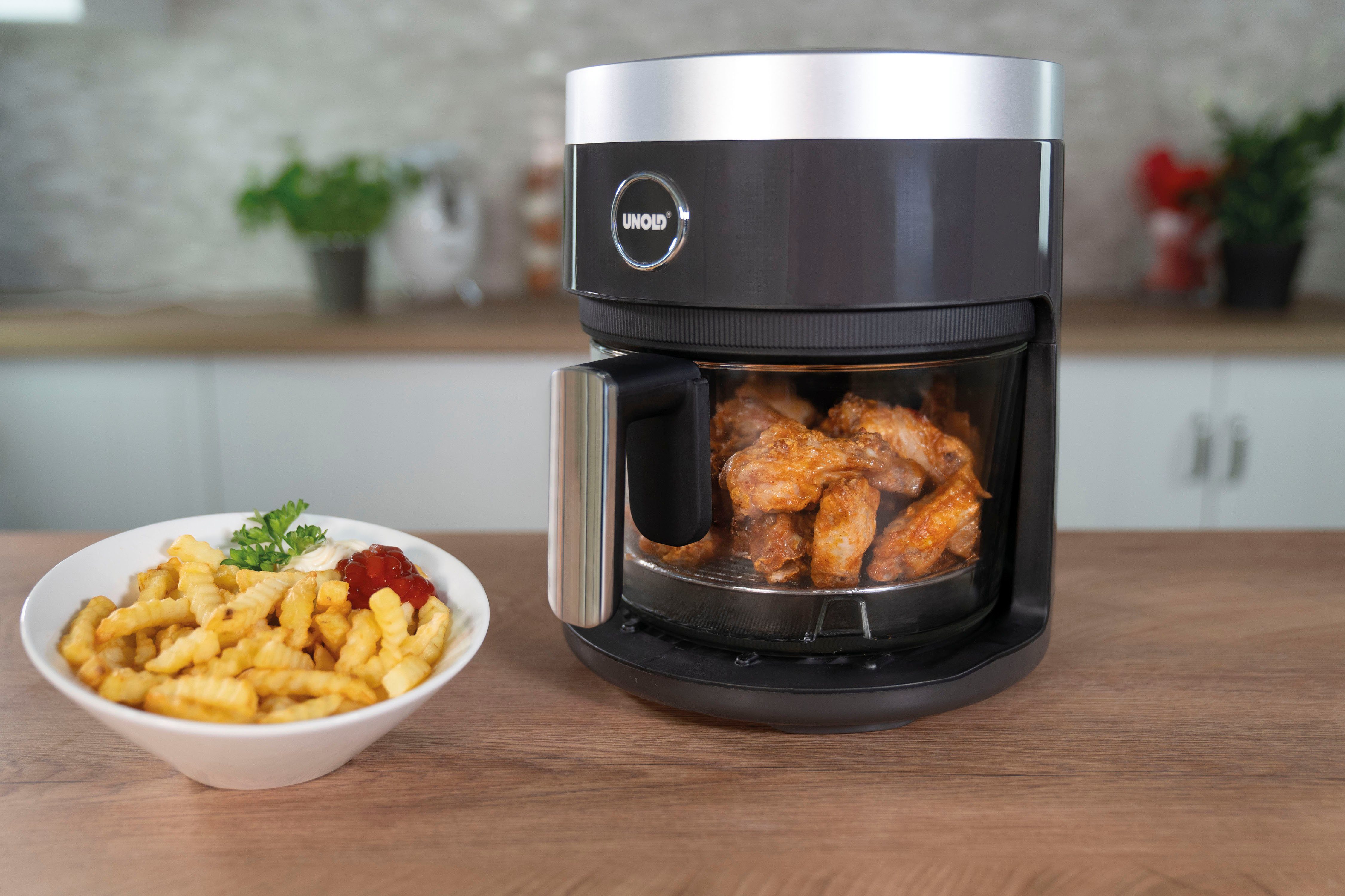 Unold Heißluftfritteuse GLAS 58695, 1200 W