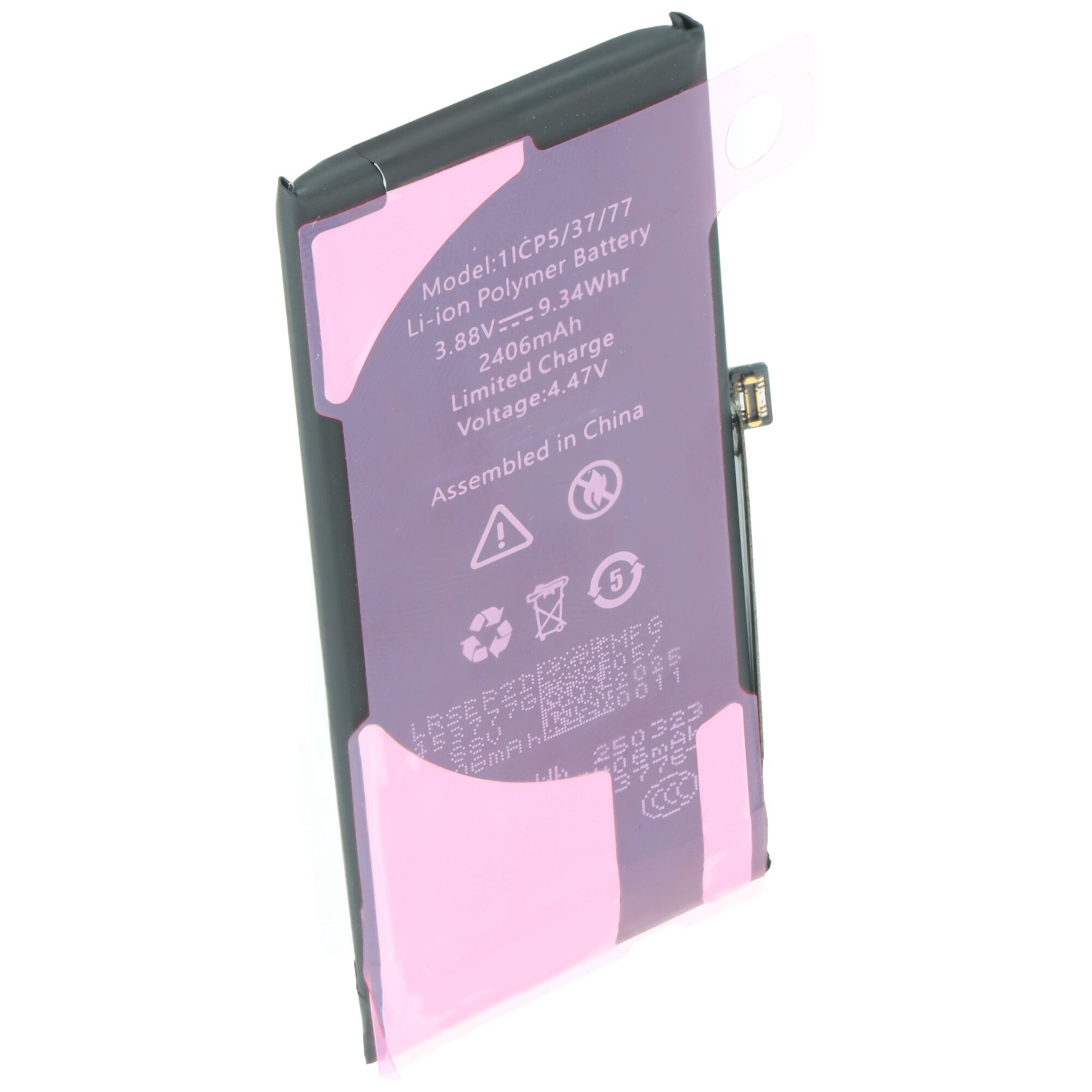 AccuCell Akku passend für Apple iPhone 13 Mini, diagnostizierbar, Li-Polymer, Akku 2406 mAh (3,9 V)