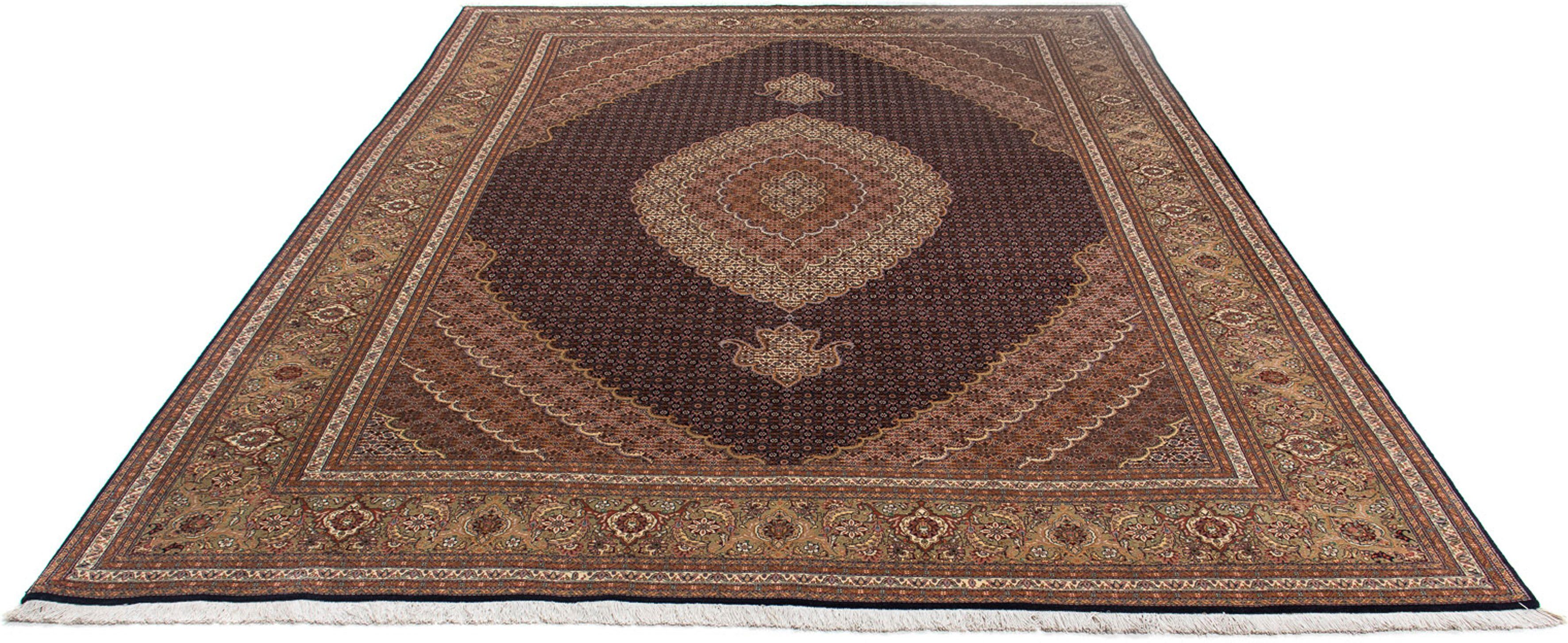 Orientteppich Perser - Täbriz - 338 x 248 cm - hellbraun, morgenland, rechteckig, Höhe: 10 mm, Wohnzimmer, Handgeknüpft, Einzelstück mit Zertifikat