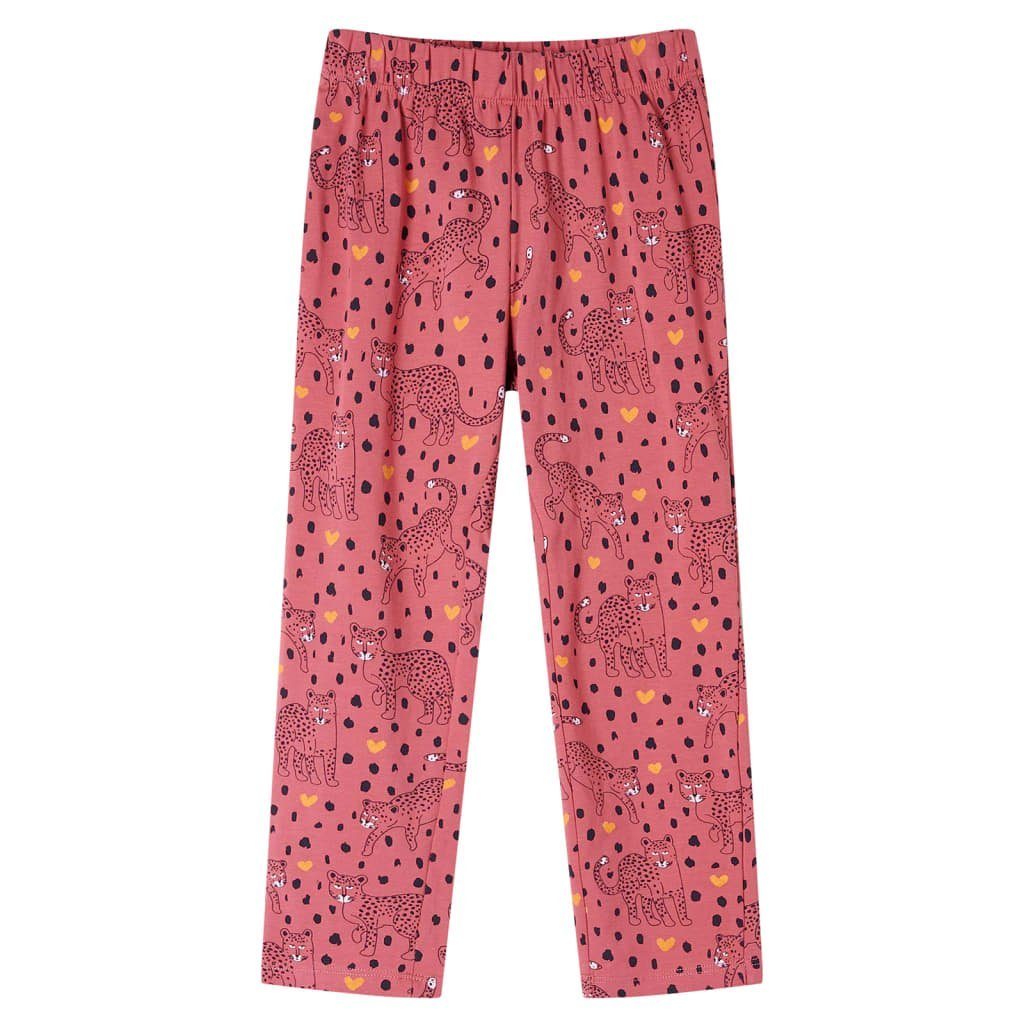 vidaXL Pyjama Kinderpyjama mit Langen Ärmeln Altrosa 92