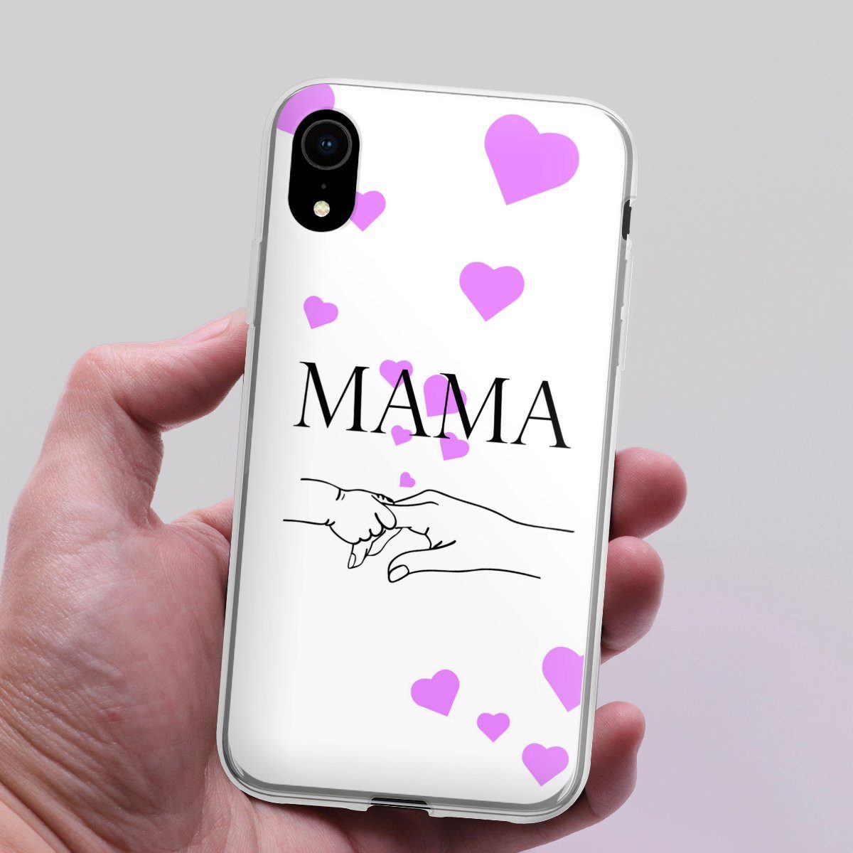 DeinDesign Handyhülle Muttertag Mama Familie Muttertag-Mama und kinder, Apple iPhone Xr Silikon Hülle Bumper Case Handy Schutzhülle