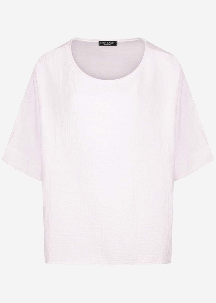 SASSYCLASSY Oversize-Shirt Lässiges Musselin Shirt für günstig online kaufen