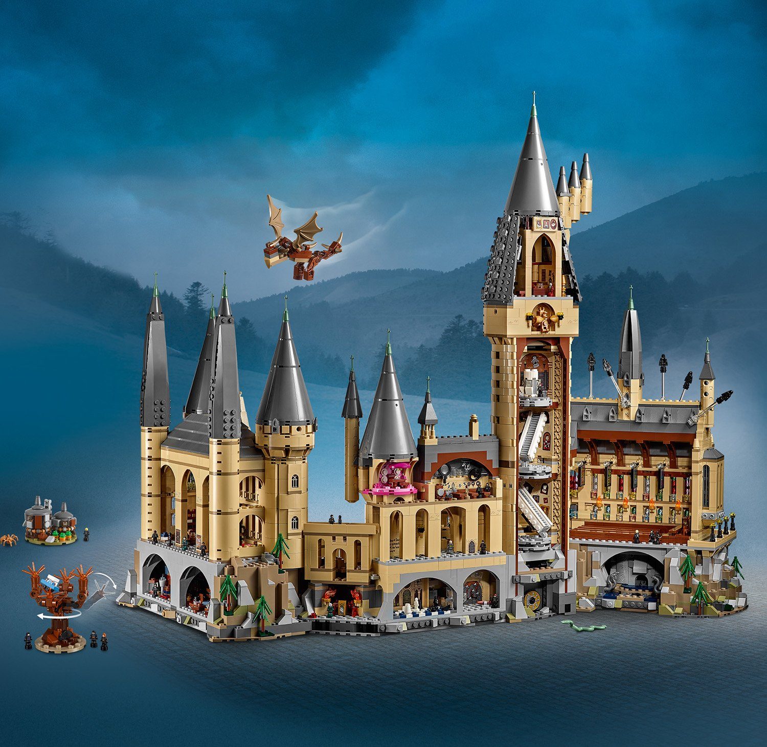 LEGO® Konstruktionsspielsteine 6020 - Harry Potter™ Schloss Hogwarts™, (Set, LEGO® St)