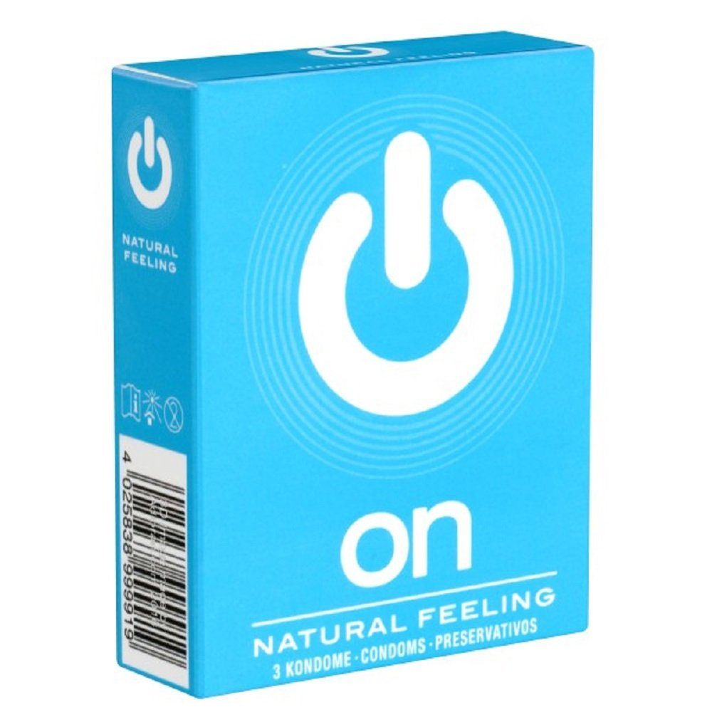 Kondome Packung St., Natural Condoms für Kondome Stellung mit, ON jede Feeling 3 klassische