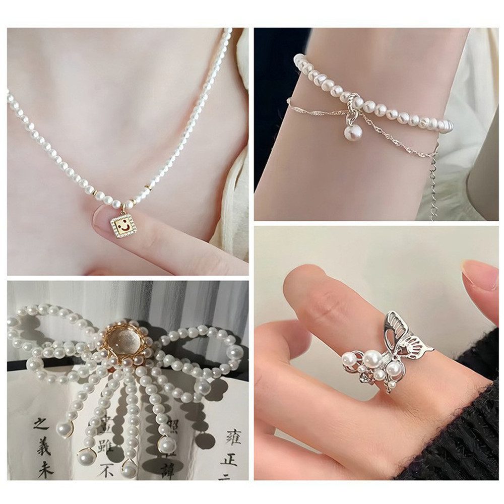 CLTYQ Ketten und Armband Set 1860 Stück DIY Perlen Set für Armbänder - Edelstein Perlen (Kreatives Schmuckset für Kinder, Mädchen (Halskette, Ohrringe), Perlen für Armbänder, Armbänder Selber Machen kinder für DIY