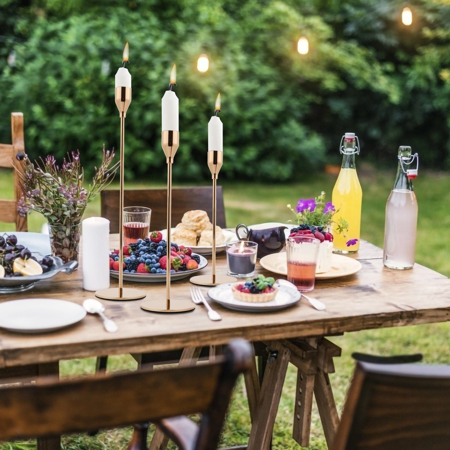 Hochzeiten 9x Kerzenständer Tischdeko TolleTour Kerzenleuchter gold Kerzenständer Romantik für