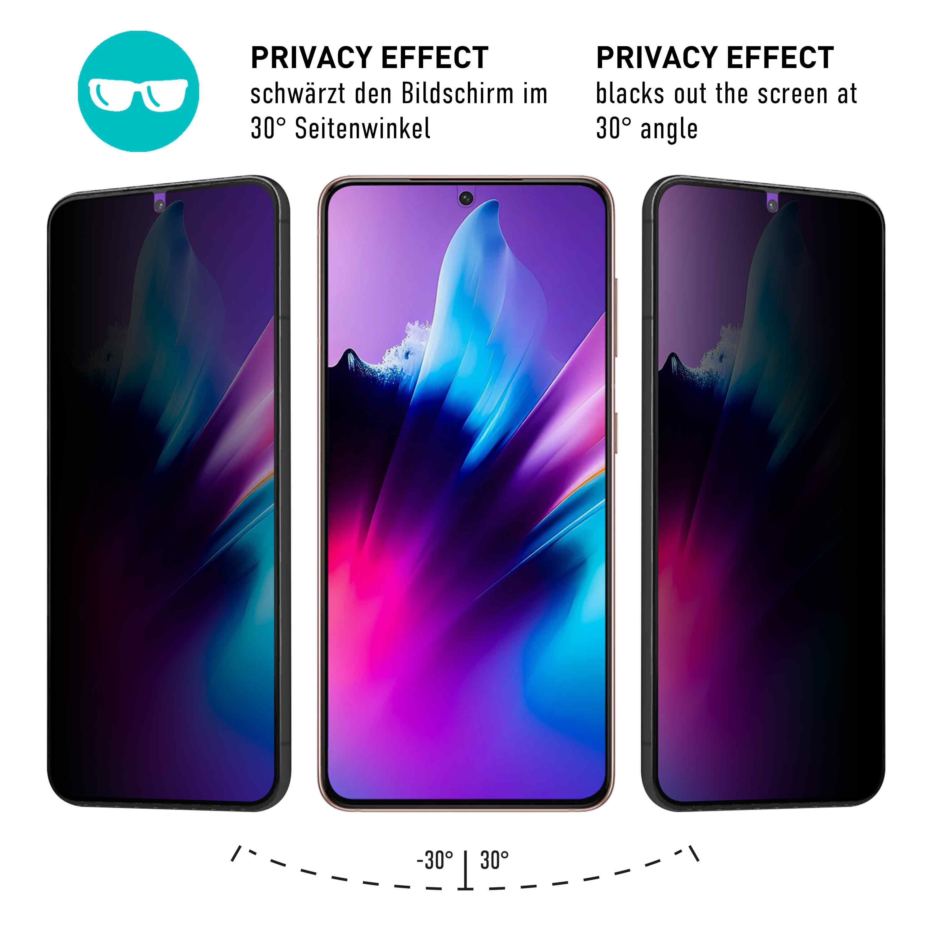 smartect Displayschutzfolie 2X TPU Schutzfolie Privacy für Samsung Galaxy S24 für Samsung Galaxy S24, Set, 2 Stück, Anti-Spy, Kratzfest, Blasenfrei, Oleophob, F – Bild 3 von 5