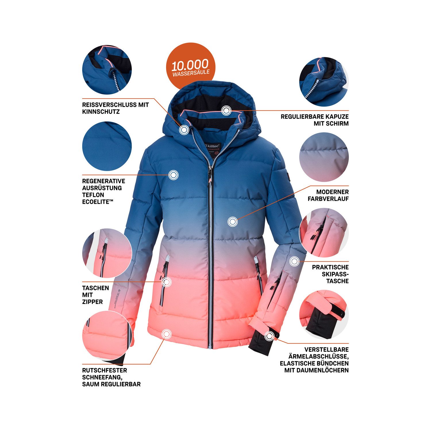 Killtec Winterjacke Ski-Steppjacke KSW 330 GRLSQLTD JCKT – Bild 5 von 5