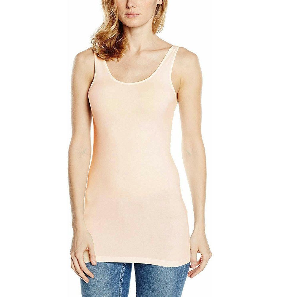 Vero Moda Tanktop Damen Basic long Shirt mit Rundhalsausschnitt