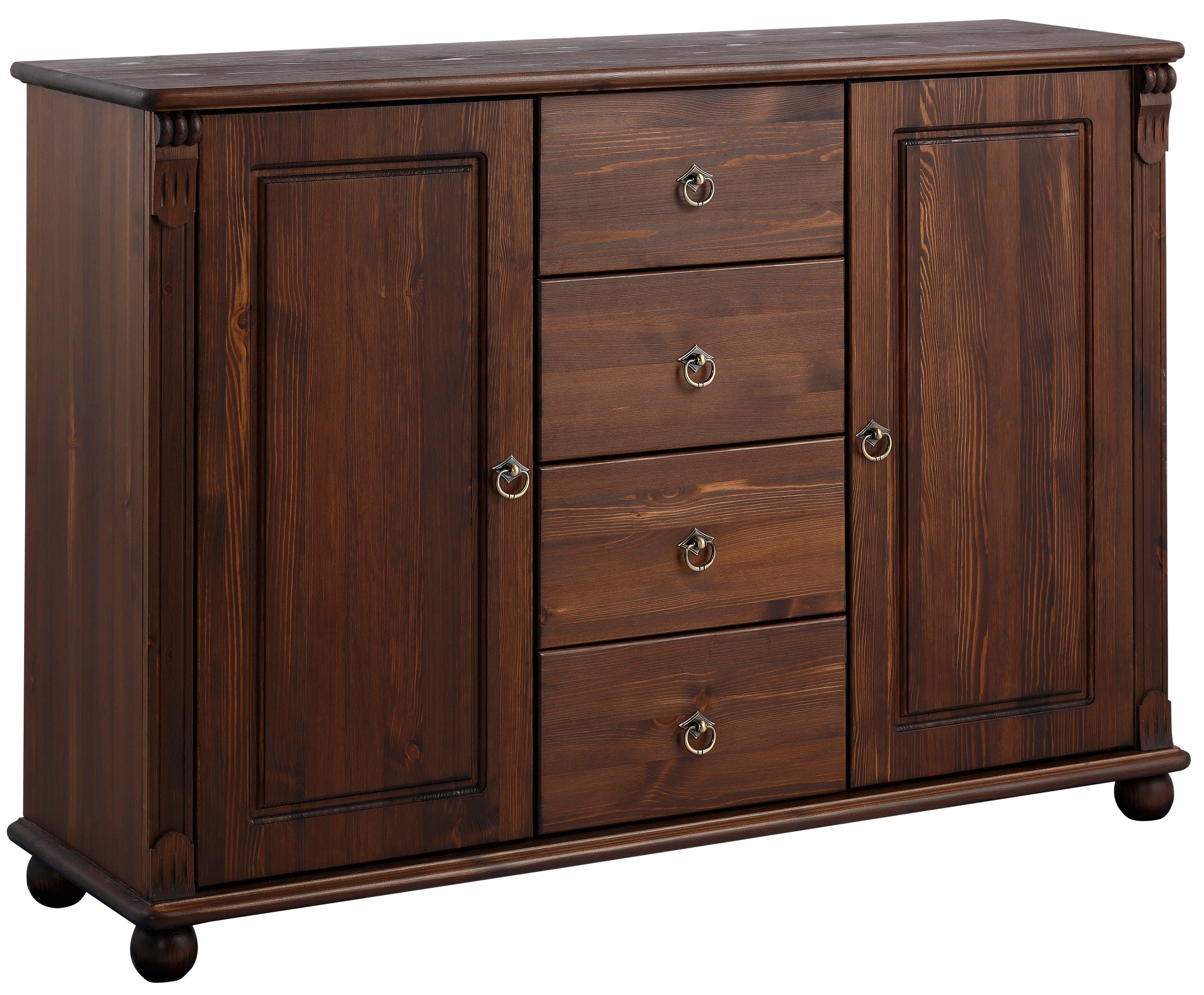 OTTO home Kombikommode Tessin, Buffetunterschrank, klassischer Landhausstil, aus massiver, FSC®-zertifizierter Kiefer, 128cm breit
