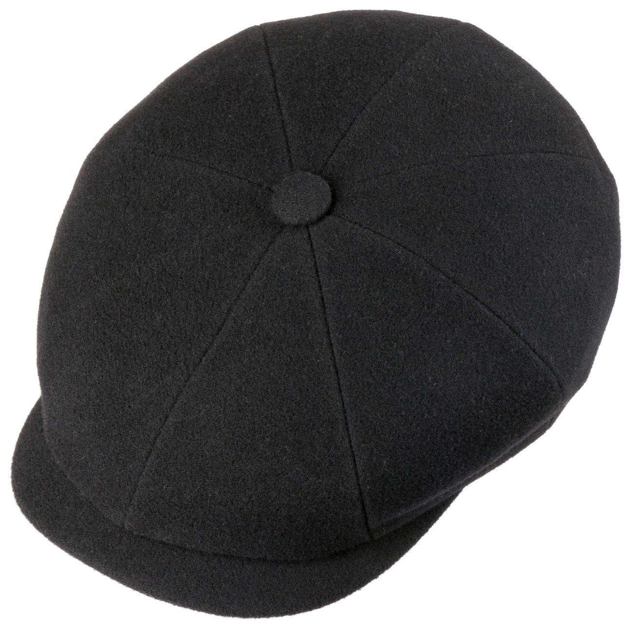 Stetson Flat Cap (1-St) schwarz Schirmmütze mit Schirm