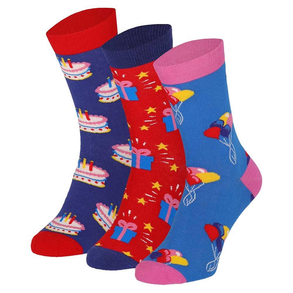 Apollo Socken Party Socken (3-Paar) 3 Paar, verpackt in einer Geschenk-Box im Tortenstück-Design