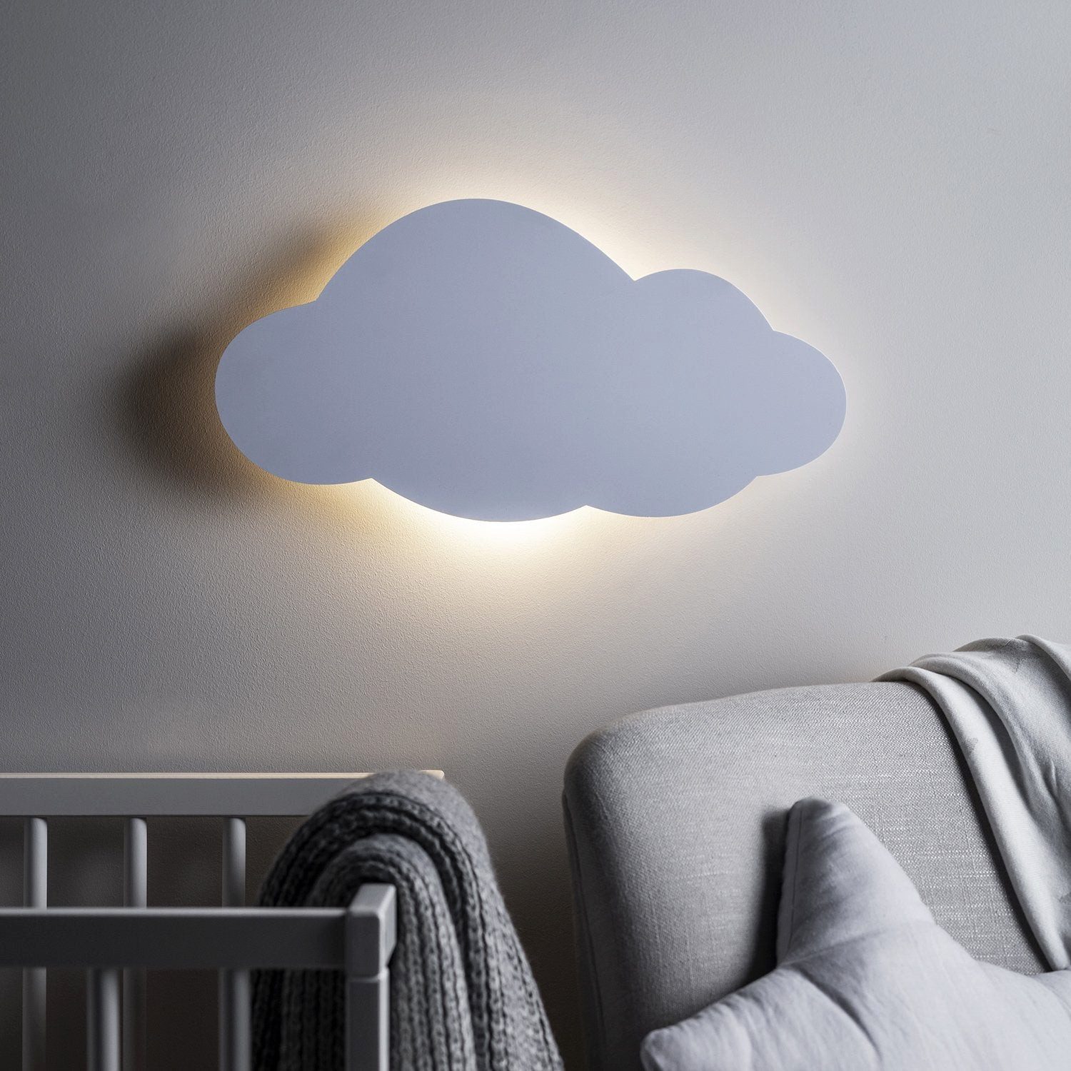 Lights4fun LED Wandleuchte LED Wolke Nachtlicht Batterie mit Fernbedienung – Bild 2 von 5