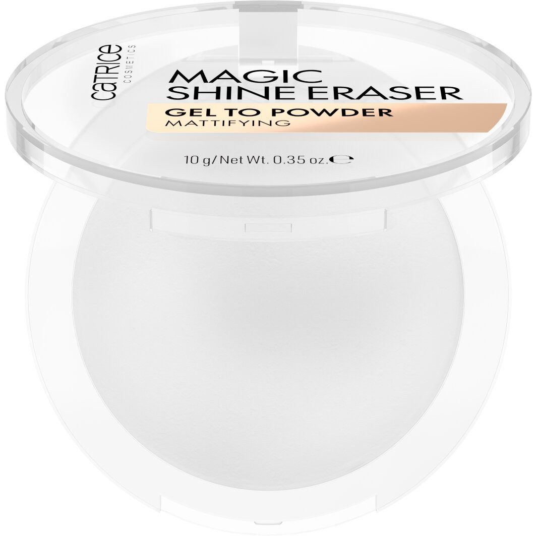 Catrice Puder Magic Shine Eraser Gel To Powder, Mattiert wie ein Fixierpuder, makelloses Finish, vegan, ohne Parfüm.