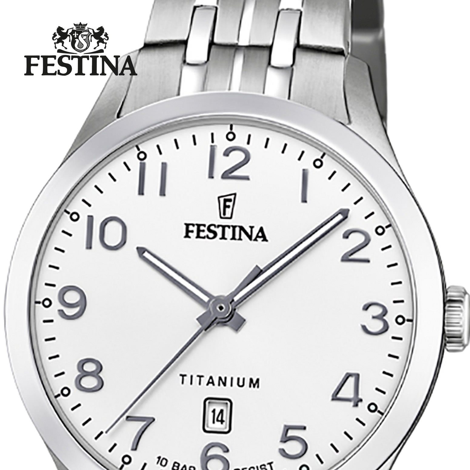 Festina Quarzuhr Festina Analog Titan, Titanarmband Damen Damen silber Armbanduhr rund, F20468/1 Uhr