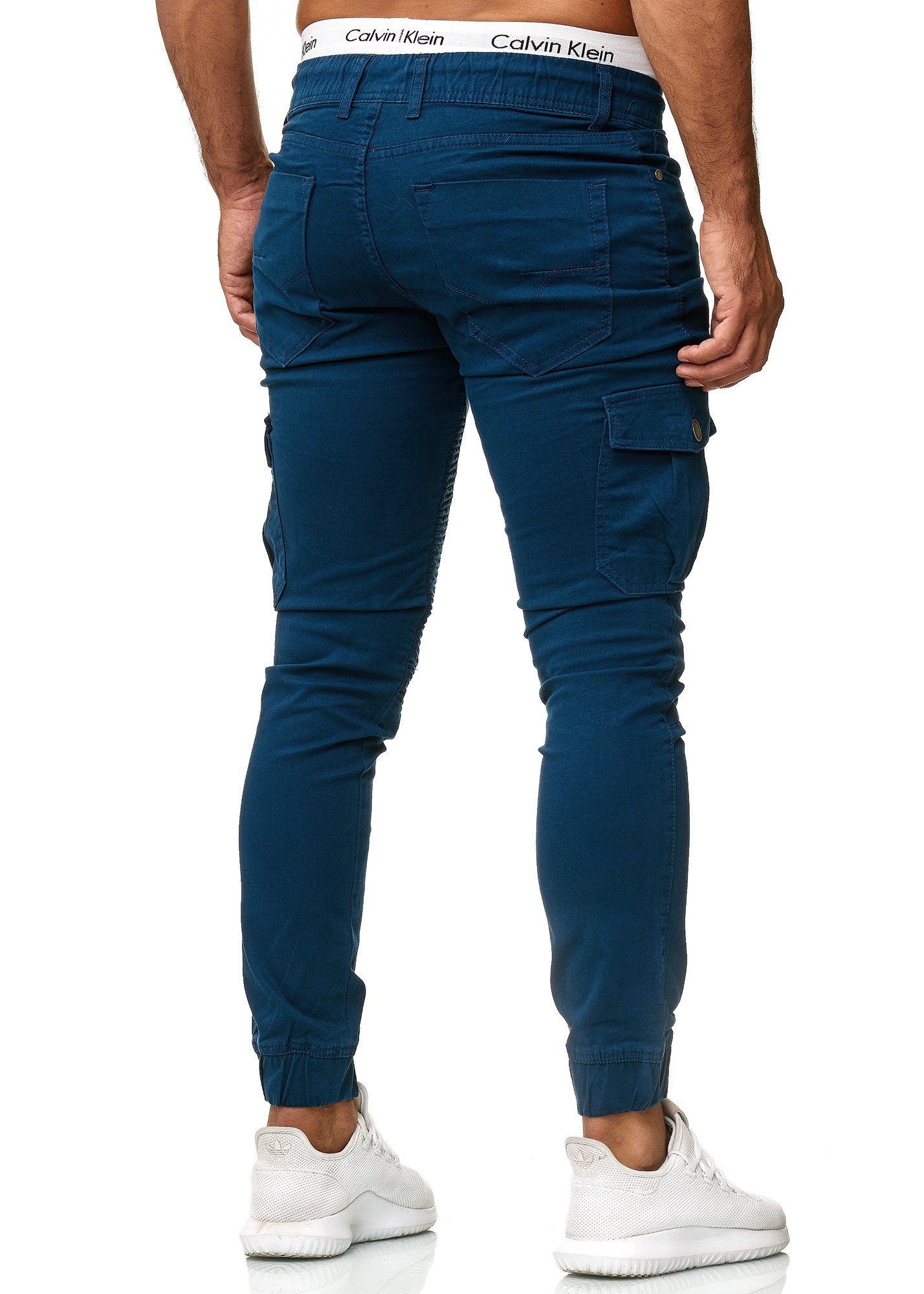 Code47 Slim-fit-Jeans Herren Hose Männer Fit Designer 3207C Navy Jeans Slim Chinohose Slim Chino