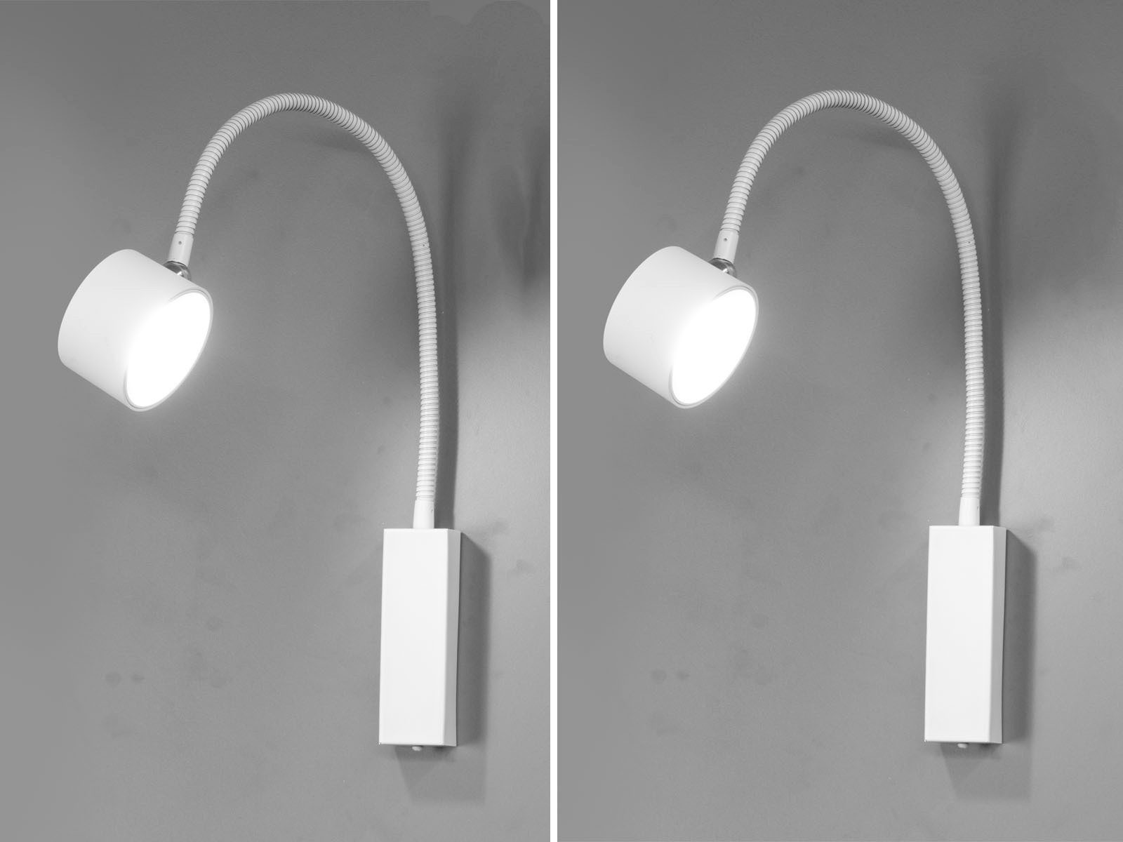 easy! BY FHL LED Wandleuchte, Dimmfunktion, LED fest integriert, Warmweiß & Tageslicht, 2er SET Akku Leselampen dimmbar & Tageslicht, Lampen kabellos H: 40cm