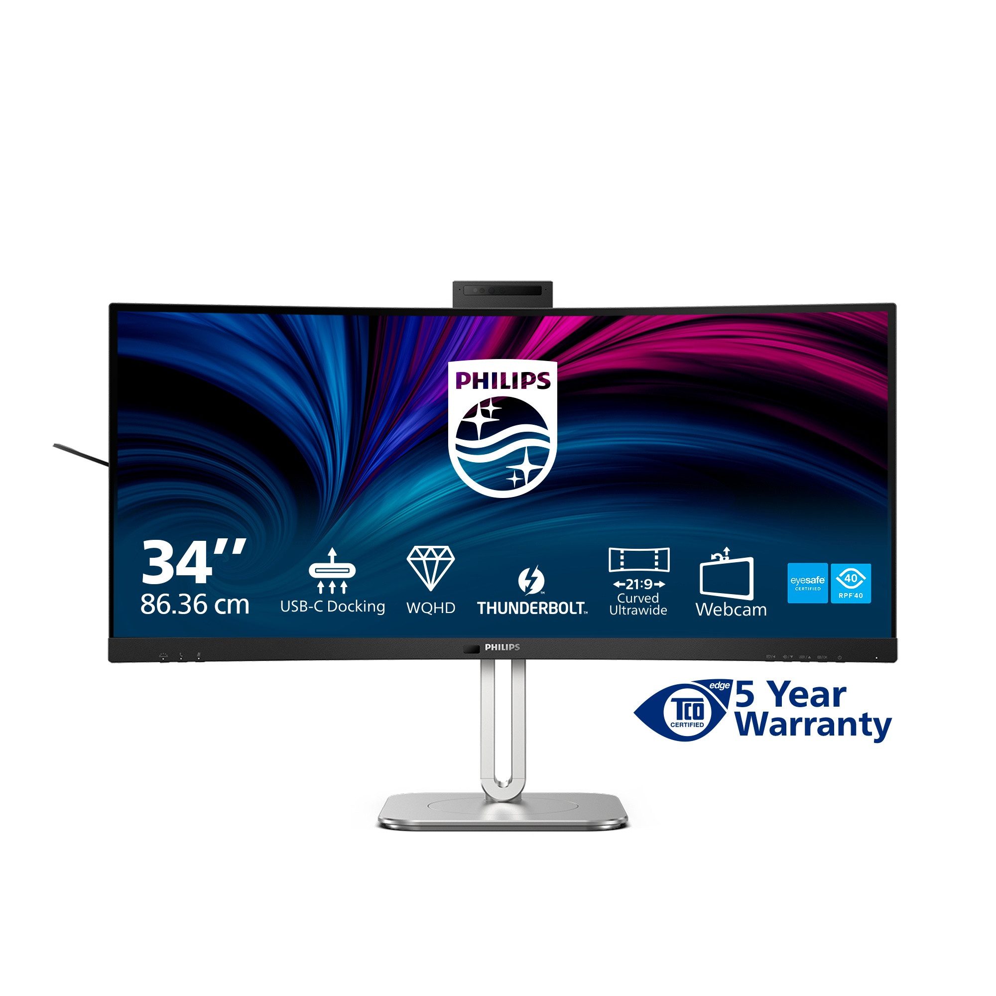 Philips 34B2U6603CH/00 TFT-Monitor (86,4 cm/34 ", 3440 x 1440 px, WQHD, 4 ms Reaktionszeit, 120 Hz, LCD)