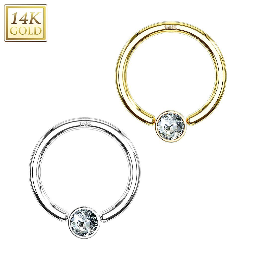 Taffstyle Nasenpiercing 585er Gold 14 KT Tragus Ohr Septum Intim Piercing, günstig online kaufen