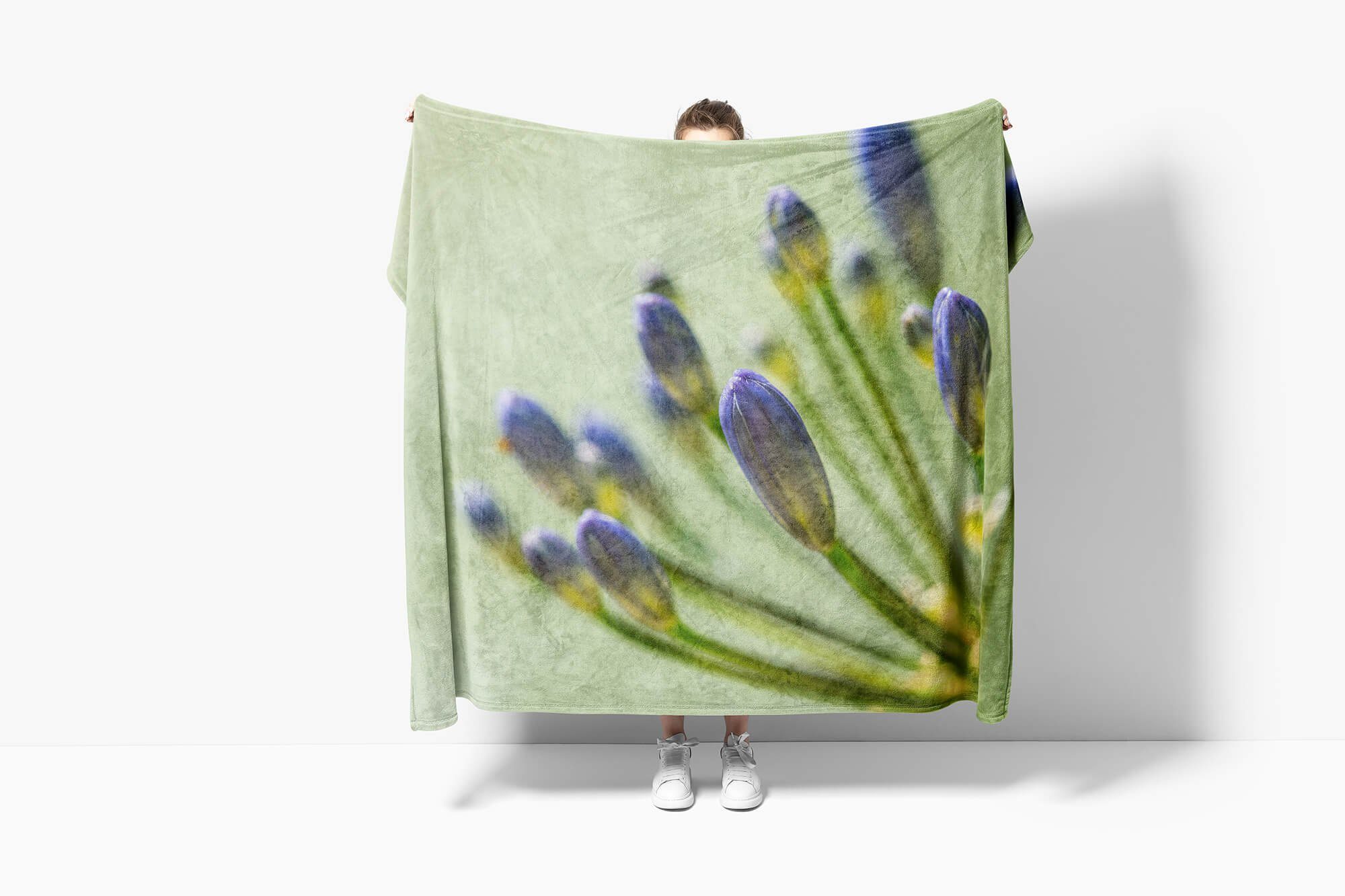 Makro, Art Fotomotiv Sinus Baumwolle-Polyester-Mix Strandhandtuch Handtuch Handtücher Blüte Nektar Handtuch Saunatuch (1-St), Kuscheldecke mit