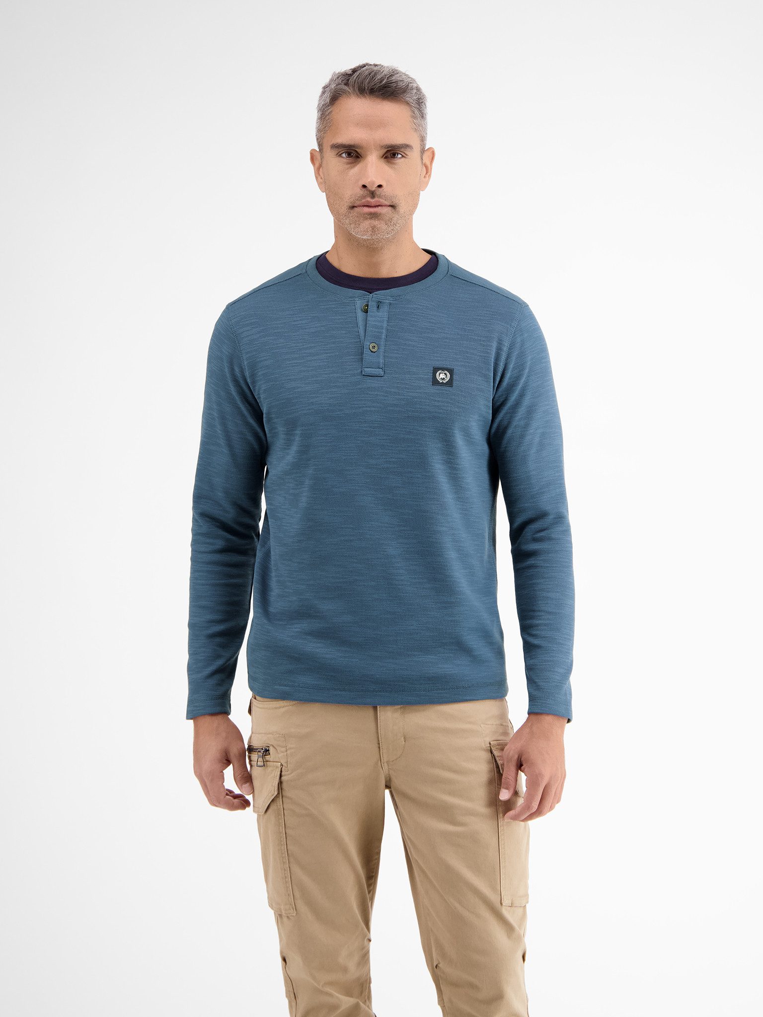 LERROS Langarmshirt mit Serafino Ausschnitt günstig online kaufen