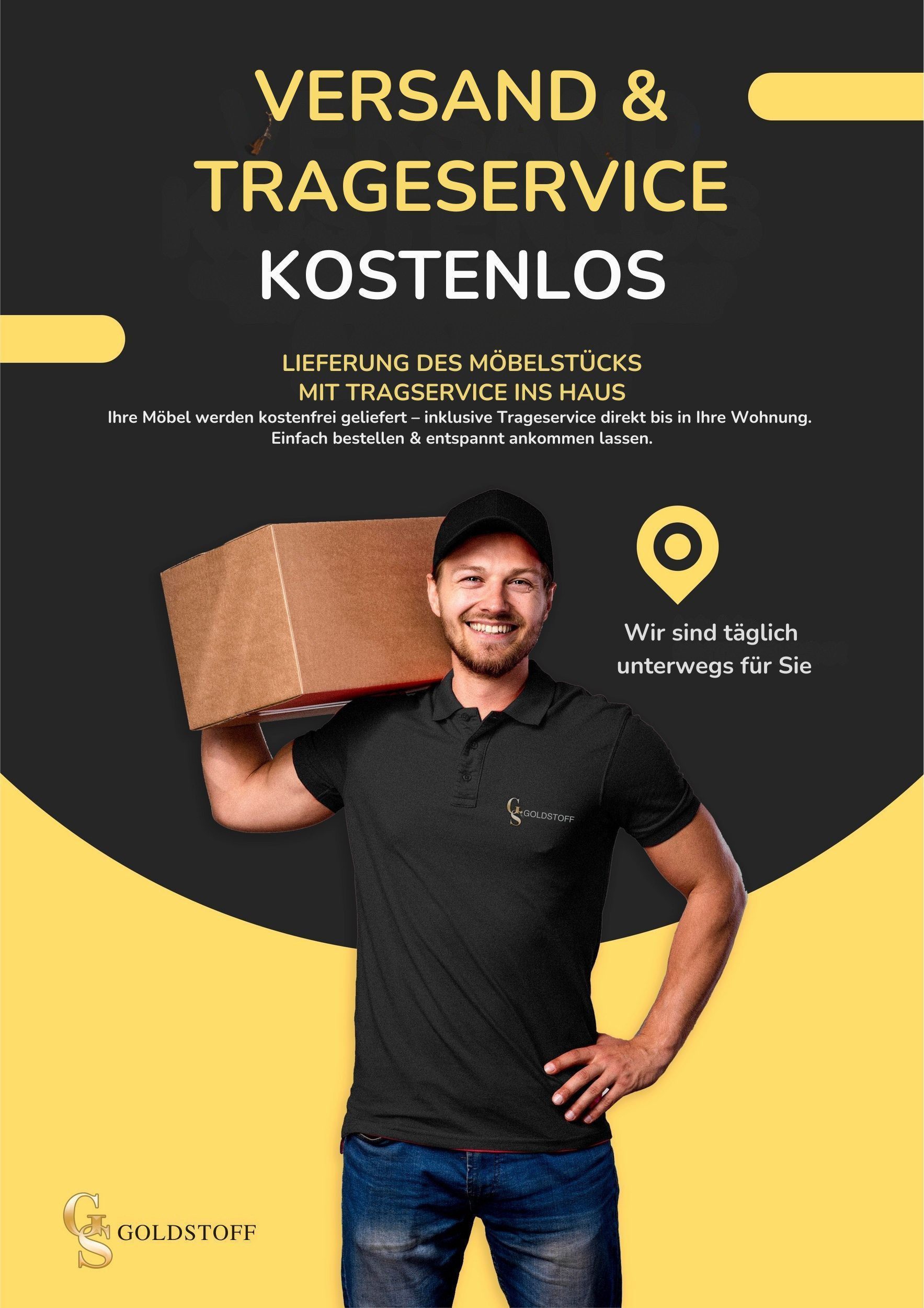 Goldstoff Polsterbett "Borea" 120x200–200x200cm mit Bettkasten - Designerbett mit Lattenrost (mit Bettkasten und hohem Kopfteil - perfekt für erholsamen Schlaf, 1-tlg), Stauraumbett 140x200cm gepolstert mit großem Kopfteil & Holzlattenrost