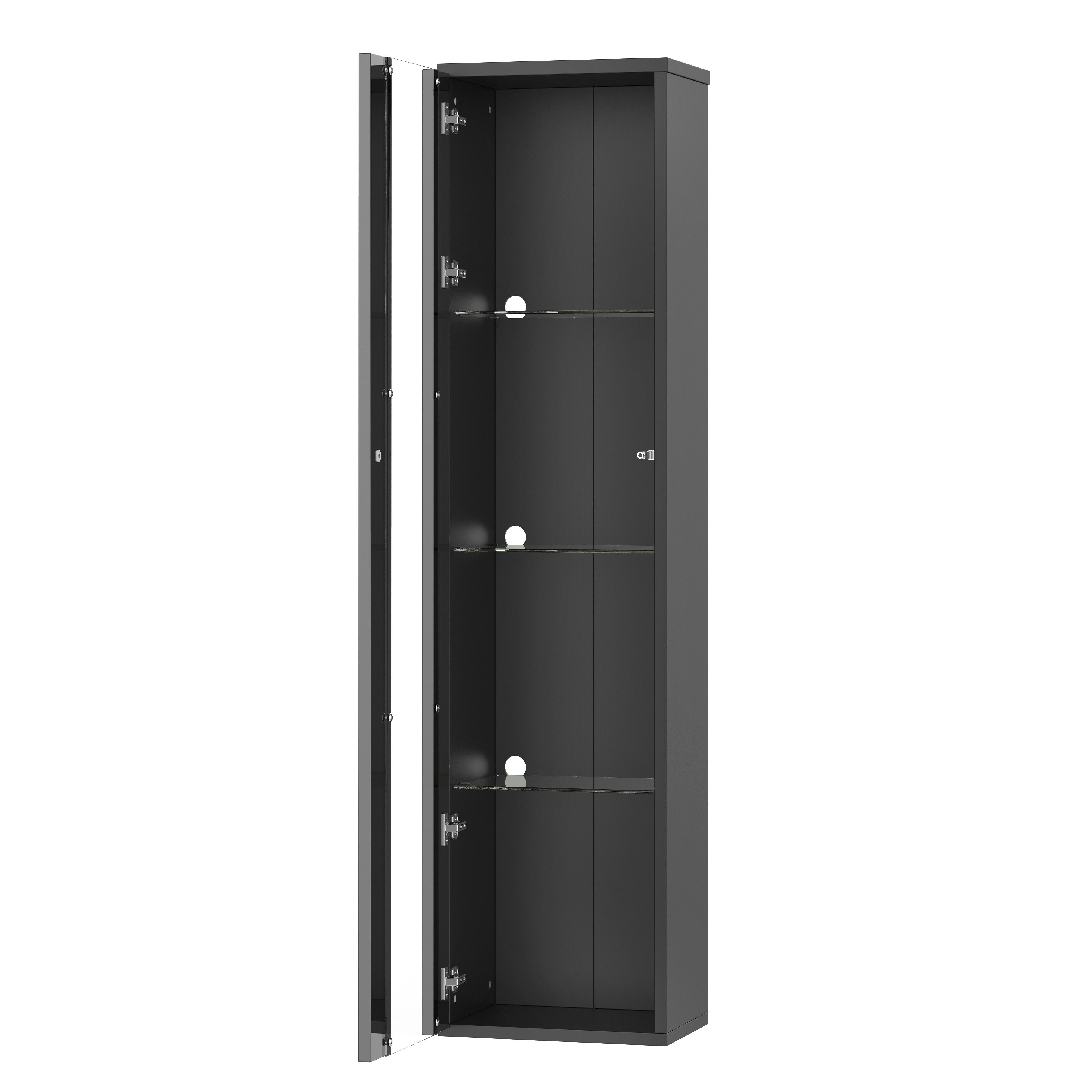 i@home Glasvitrine multifunktionale Vitrine, Glastrennwand, LED-Farbwechsellicht (Fernbedienung/App-Einstellung, Acrylplatte, schlichtes Design, 40 x 29 x 170 cm)