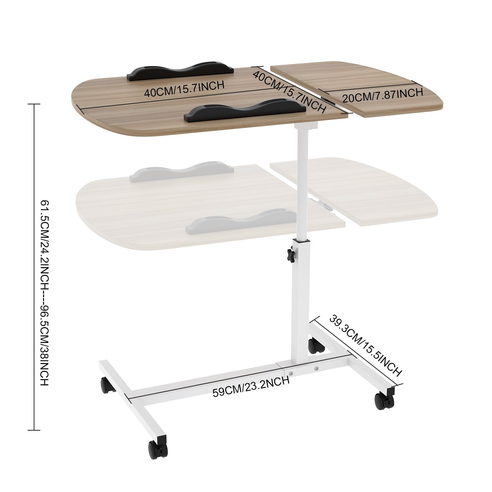JEOBEST Computertisch Laptoptisch, Laptopständer Holz, Mobiler günstig online kaufen