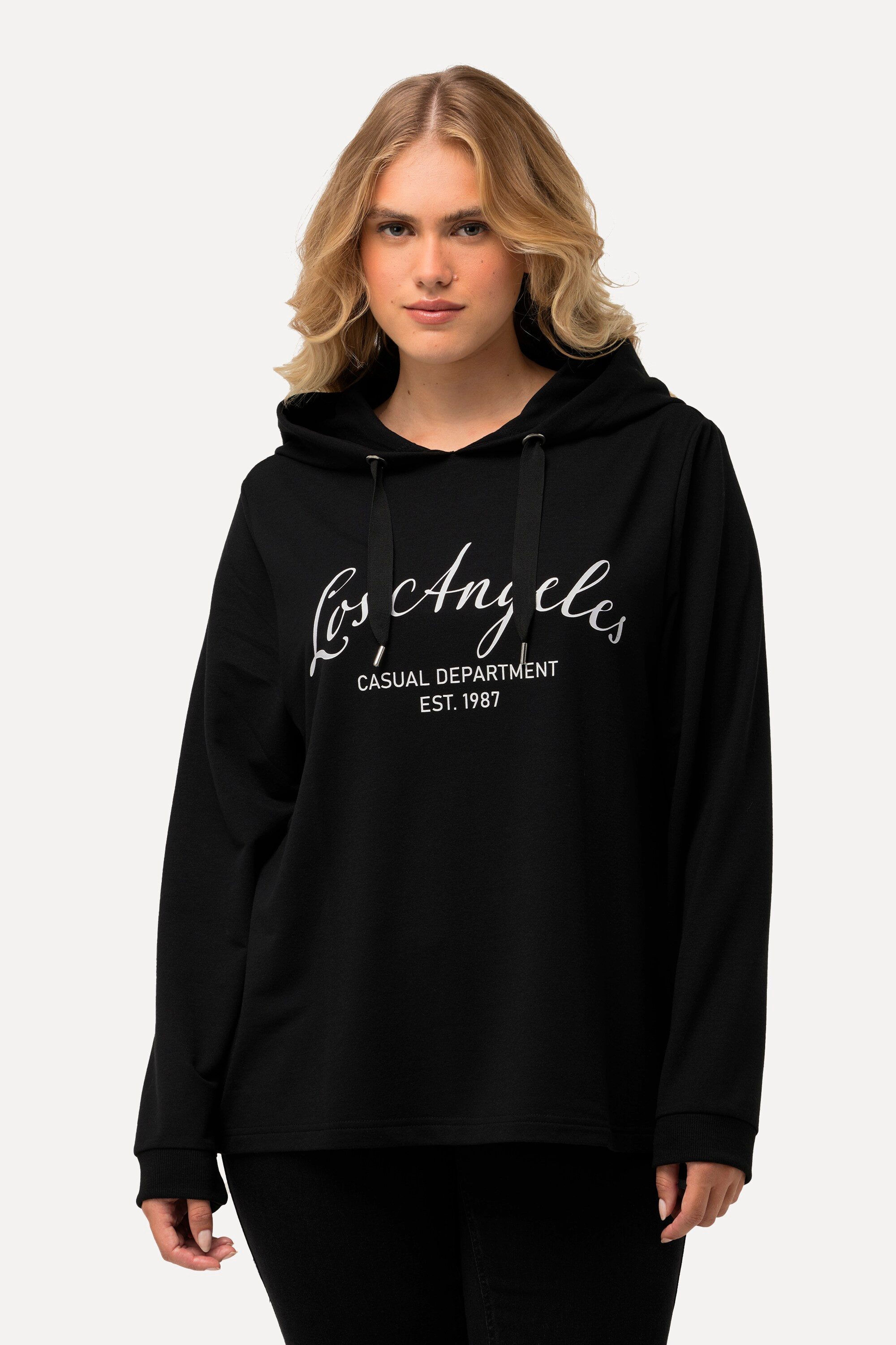 Ulla Popken Sweatshirt Hoodie Städtenamen Kapuze günstig online kaufen