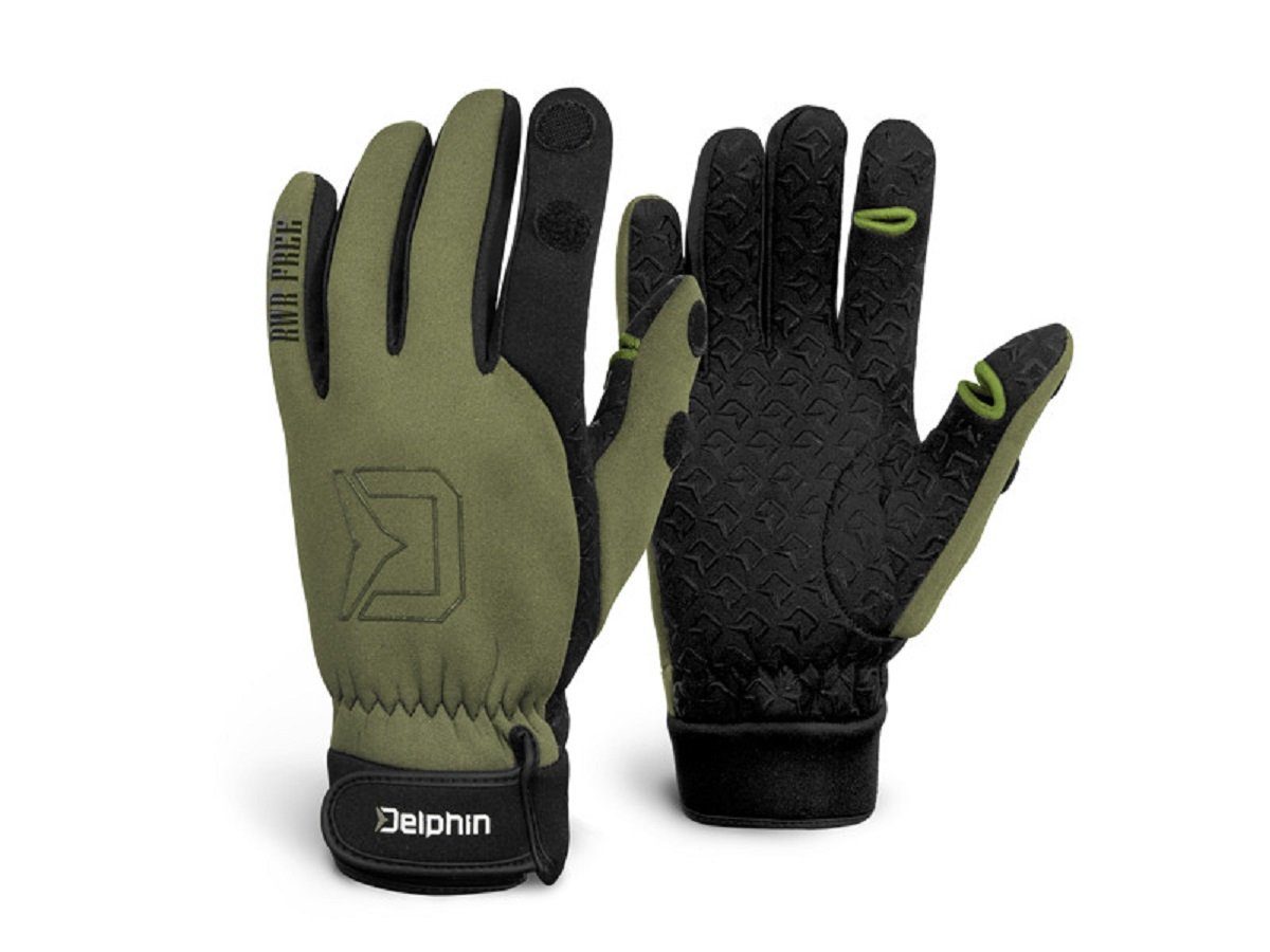 Delphin.sk Neoprenhandschuhe Neoprenhandschuhe Delphin RWR Free Angeln Thermo Outdoor Jagd Abnehmbare Teile am Ende des Daumens und des Zeigefingers