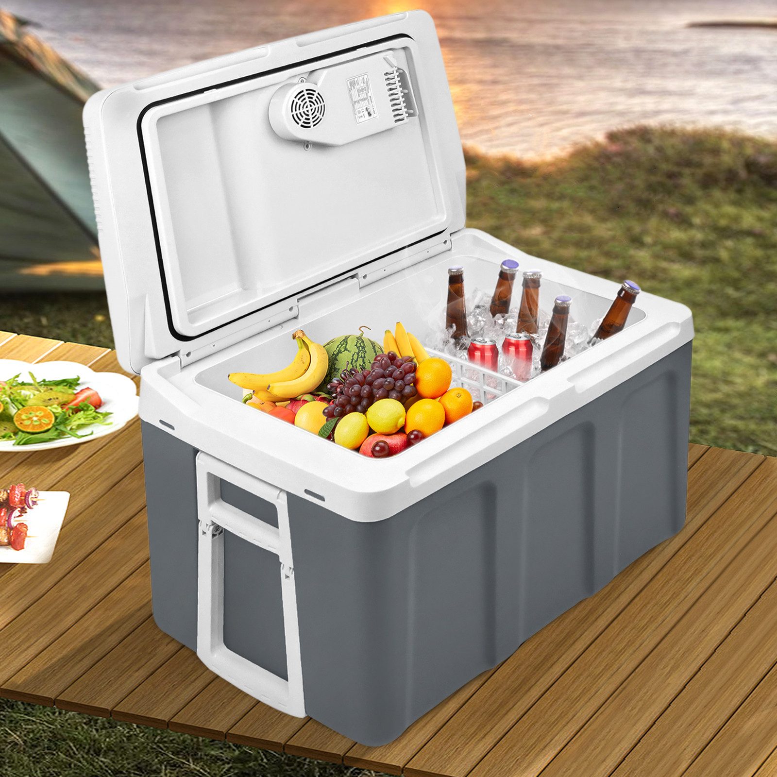 FIVMEN Kühlbox Autokühlschrank, für Auto, Lkw, Boot, Reisemobil Steckdose, mit ECO Modus 12 V / 230 V