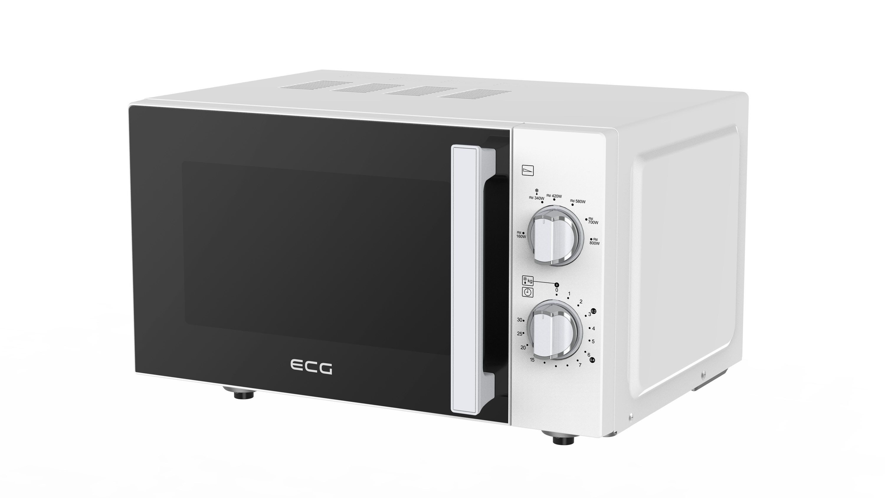 ECG Mikrowelle MTM 2082 FW, Flachbett-Technologie, Weiß, 800W, 20L, in Weiß