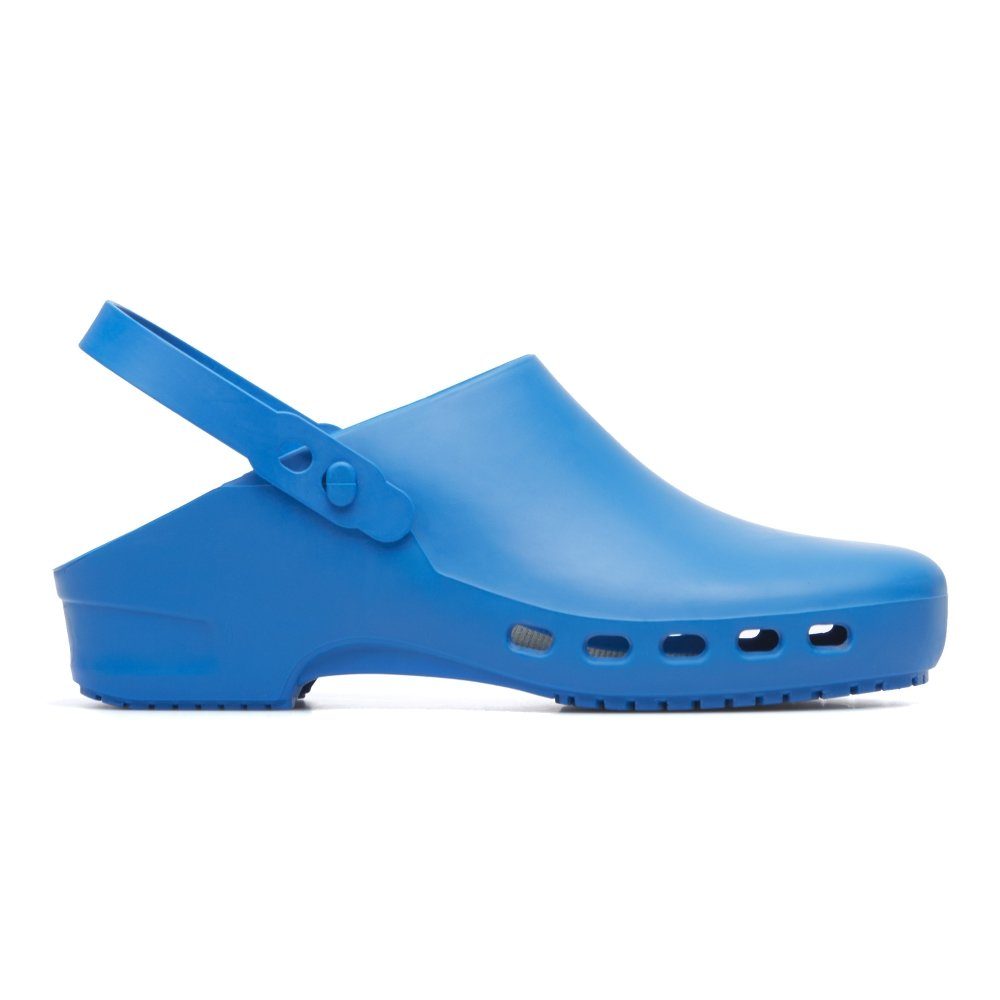 SAFEWAY Top-Klog autoklavierbar OP-Clogs Clog Rutschfest, Antistatisch, Fersenriemen klappbar Blau