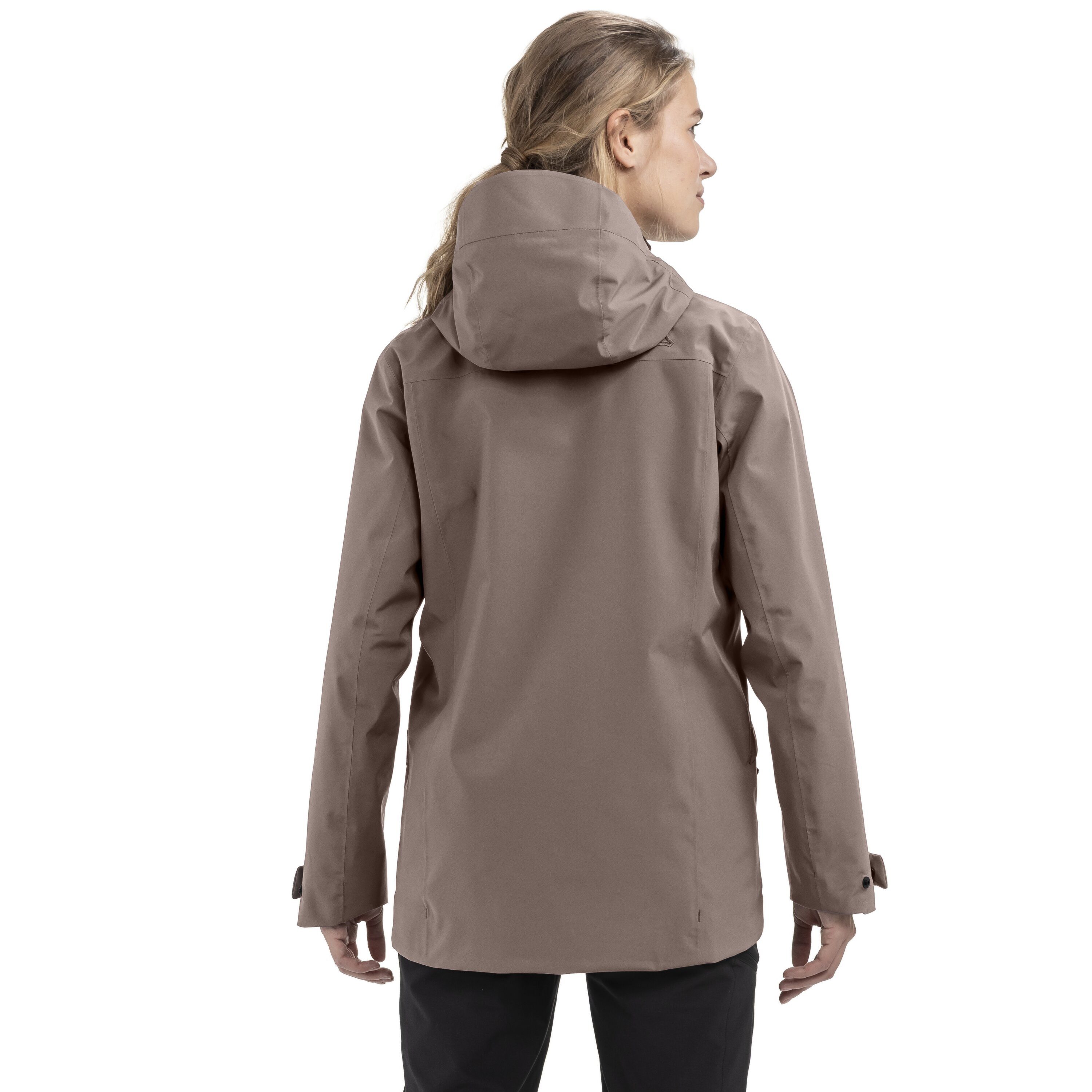 Schöffel Regenjacke CIRC Jacket Style Smue WMN wasserdicht, winddicht, atmungsaktiv, mit Kapuze mit Kordelzug